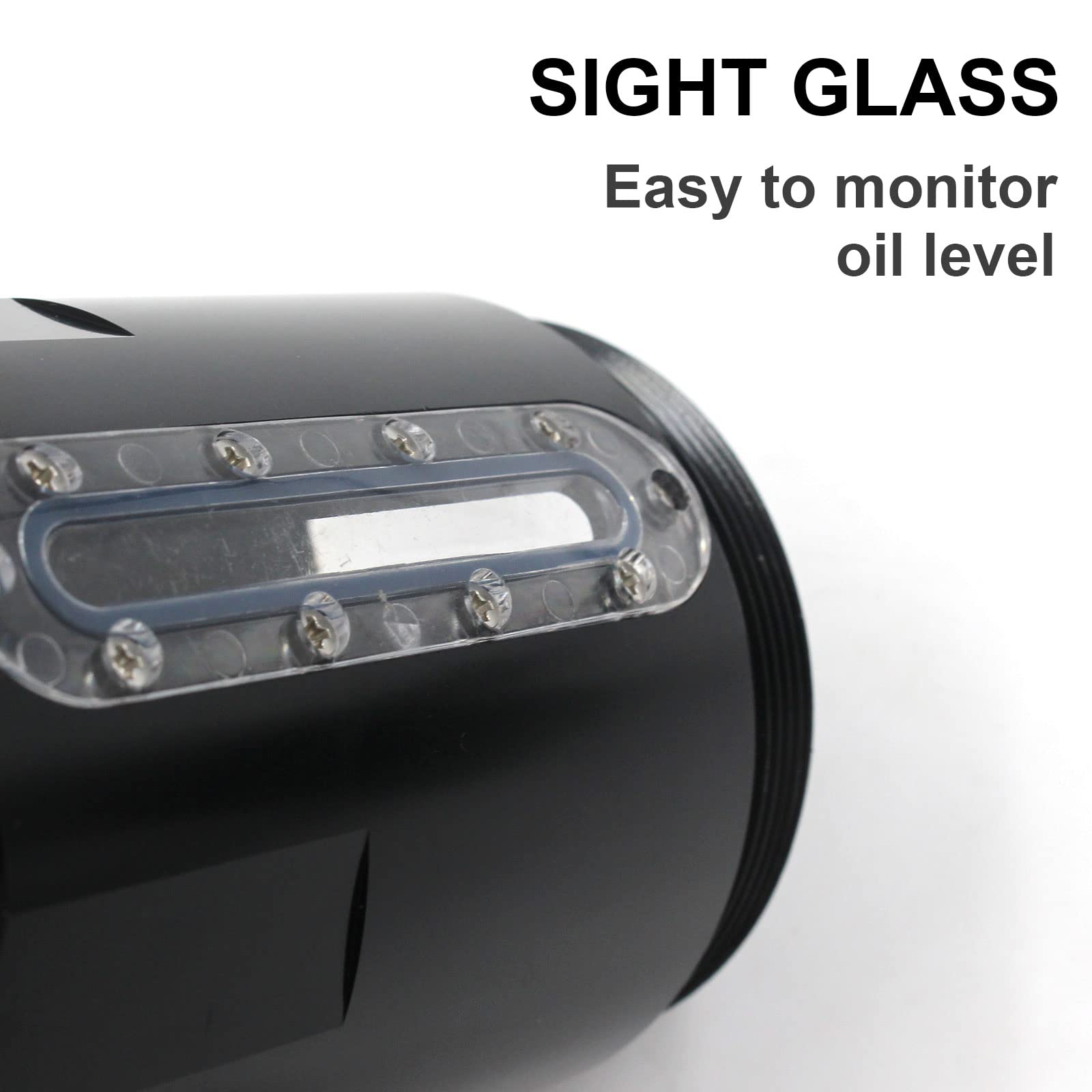 Oil Catch Can Passenger Side Oil Separator Tank With Breather Filter, Sight Glass Fits Ford F150 5.0L/2.7Eb/3.5Eb 2011-2021, Raptor 3.5L Ecoboost 2017-2021, Expedition 3.5L Ecoboost 2018-2021