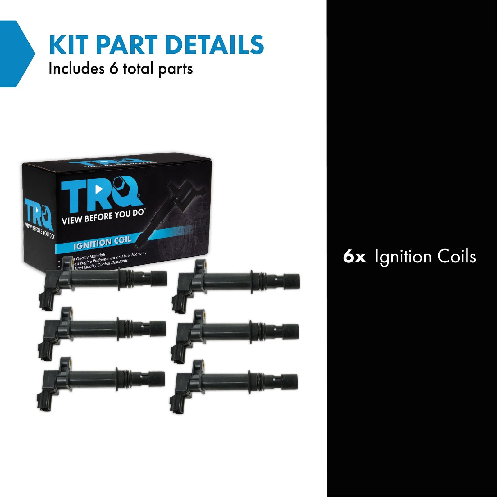 Trq Ignition Coil Set Compatible With 2004-2008 Dodge Dakota Durango 2007-2008 Nitro 2002-2008 Ram 1500 2006-2008 Jeep Commander