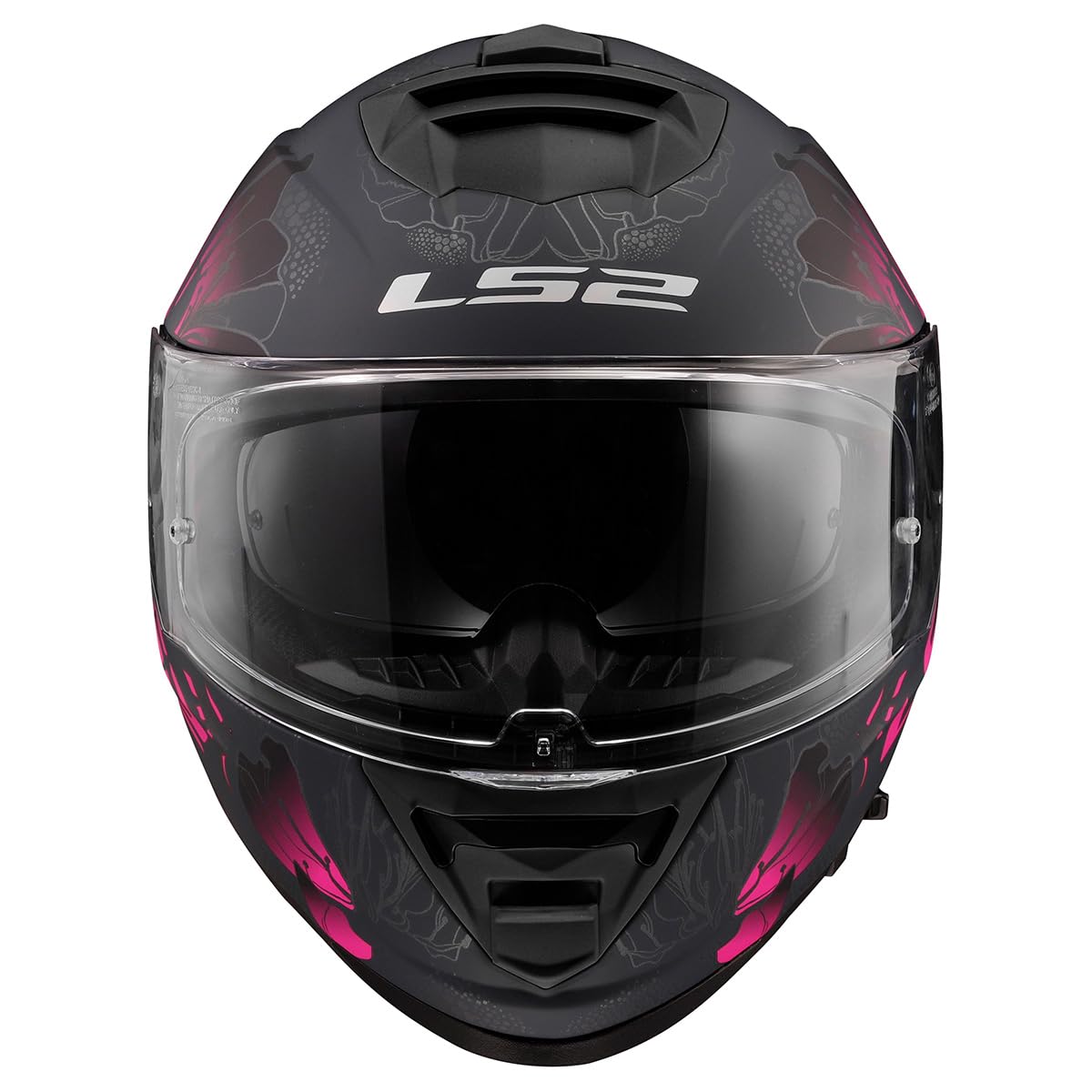 Ls2 Helmets Assault Full Face Motorcycle Helmet W/Sunshield (Burst Matte Black/Purple - 2X-Large)