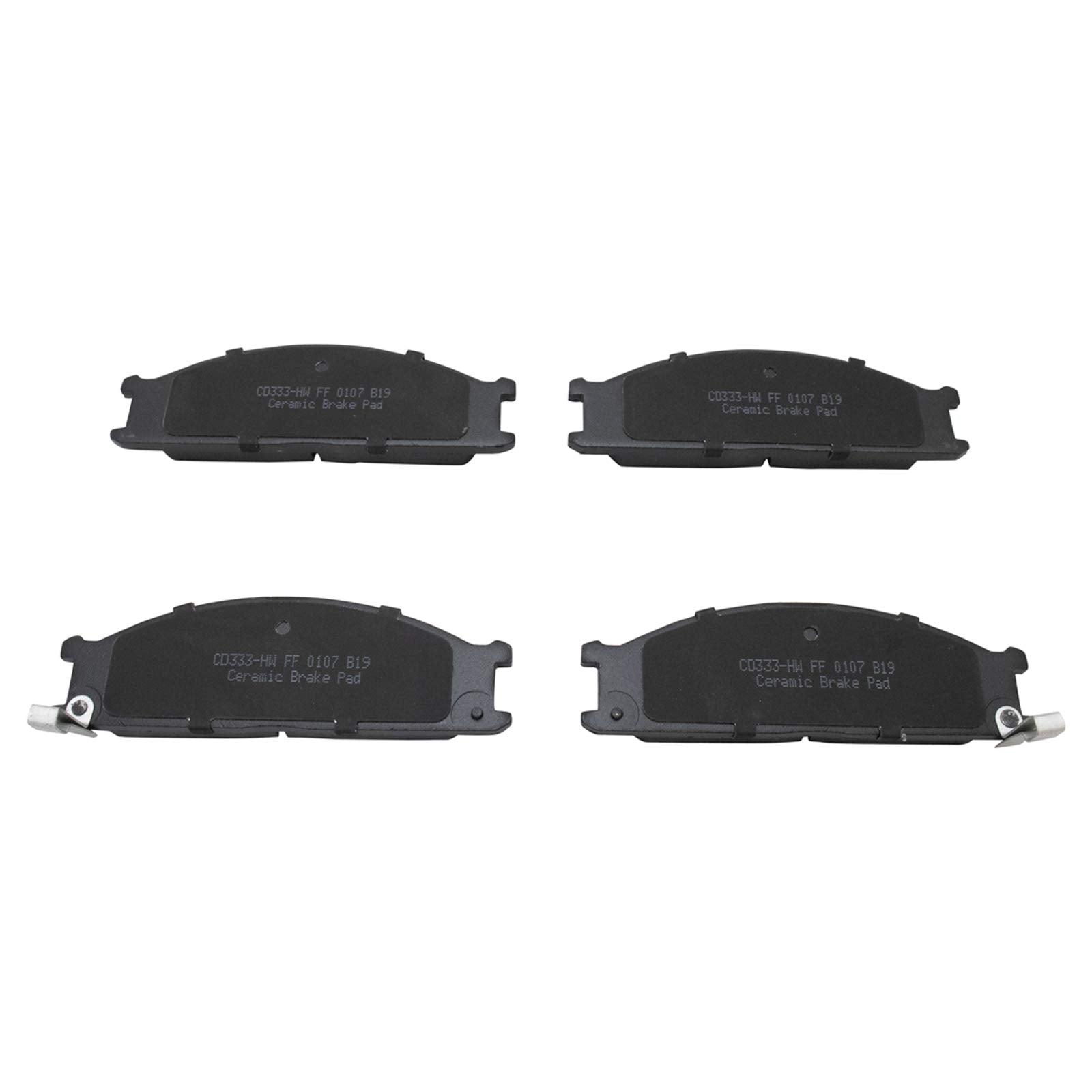 TRQ Front Brake Pads Ceramic Compatible with 1986 Nissan 720 1986-1994 D21 1998-2004 Frontier 1987-1995 Pathfinder 1995-1997 Pic
