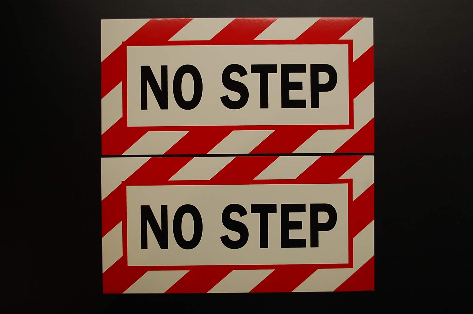 (2 Pack) No Step Sticker Vinyl Decal - Airplane Wing Warning - Window Indoor Outdoor Waterproof (X2Ps33)