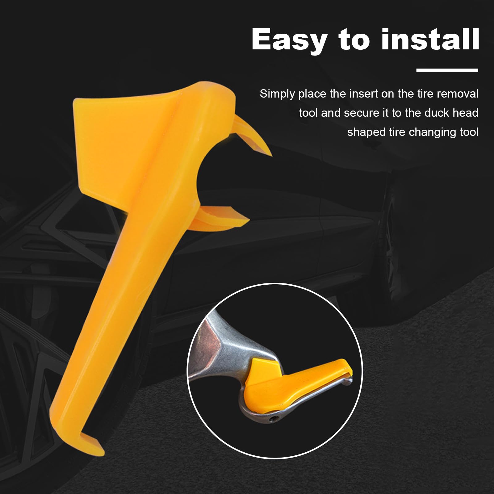 Sylvil 6 Sets Car Tire Changer Plastic Insert, Wheel Rim Edge Protector Tool For Mount Demount Duck Head, Tyre Machine Guard Front & Rear Inserts Kit, Tire Machine Car Accessories