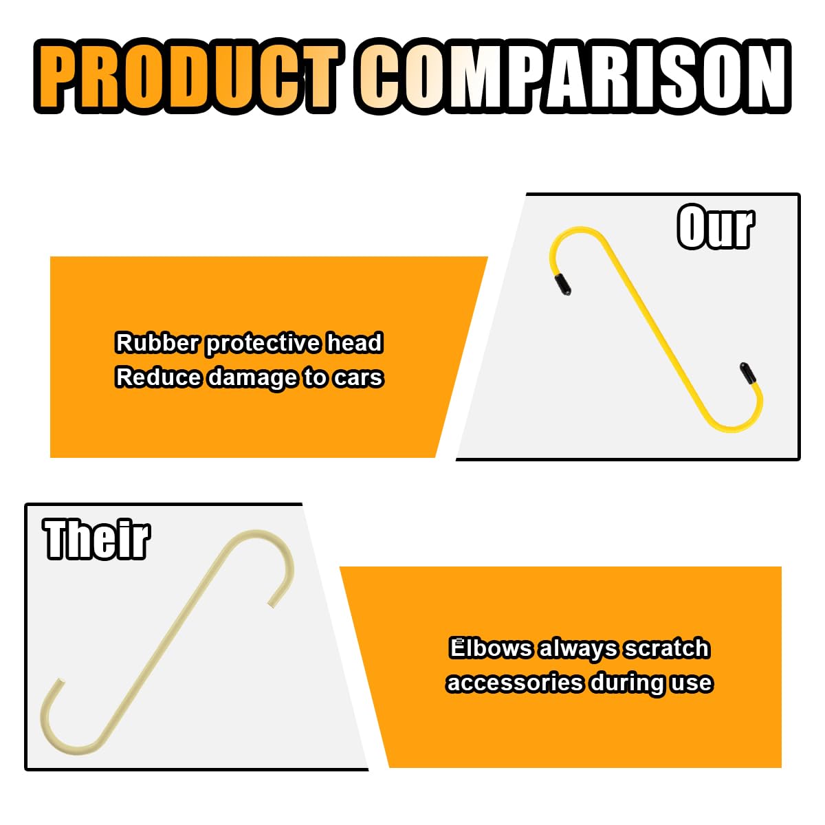 Glsowee Car Brake Caliper Hooks, Auto Brake Caliper Hangers With Rubber Tips, Universal Durable & Rust-Proof Automotive Tools Fo