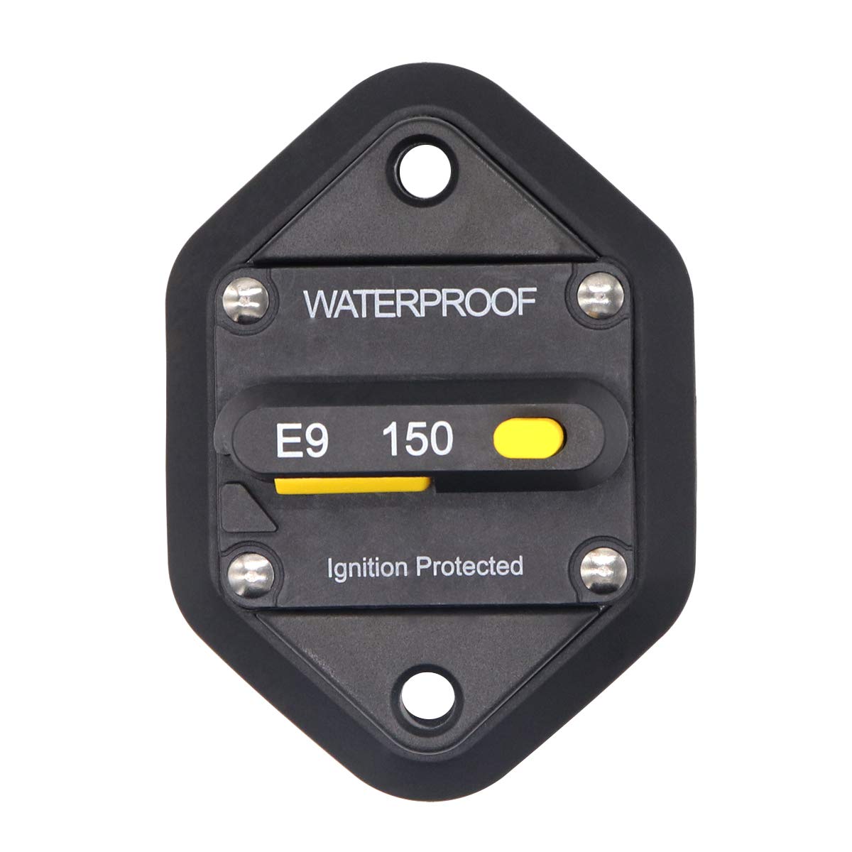 T Tocas Hi-Amp Type Iii 150A Circuit Breaker With Manual Reset Panel Mount, 12V - 48Vdc, Switchable Waterproof