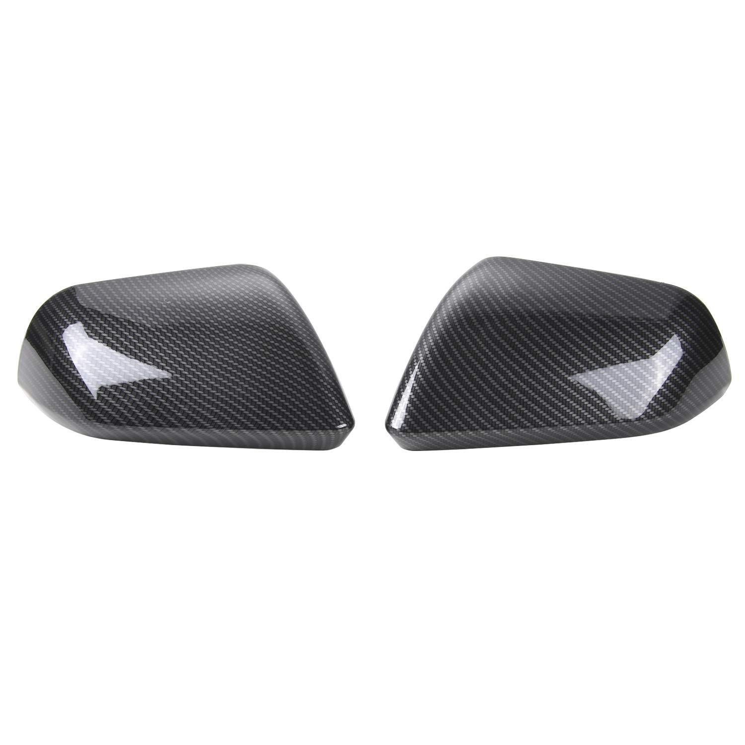 RT-TCZ Rearview Mirror Cover Trim Kit Decoration Compatible with Ford Mustang 2015 2016 2017 2018 2019 2020 2021 2022 2023 2024(Carbon Fiber Grain)