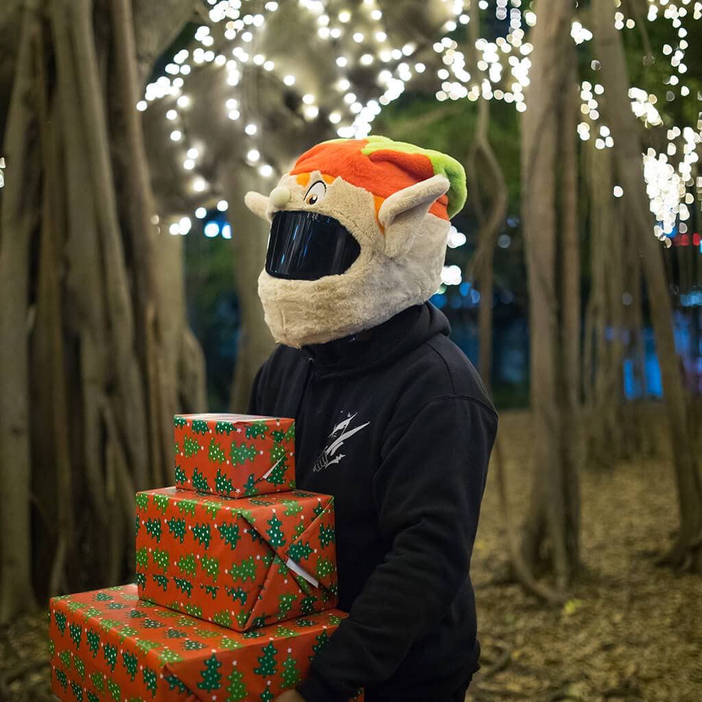 Motoloot Helmet Cover For Motorcycle Helmet, Fun Rides And Gifts (Cover Only. Helmet Not Included) - Elf