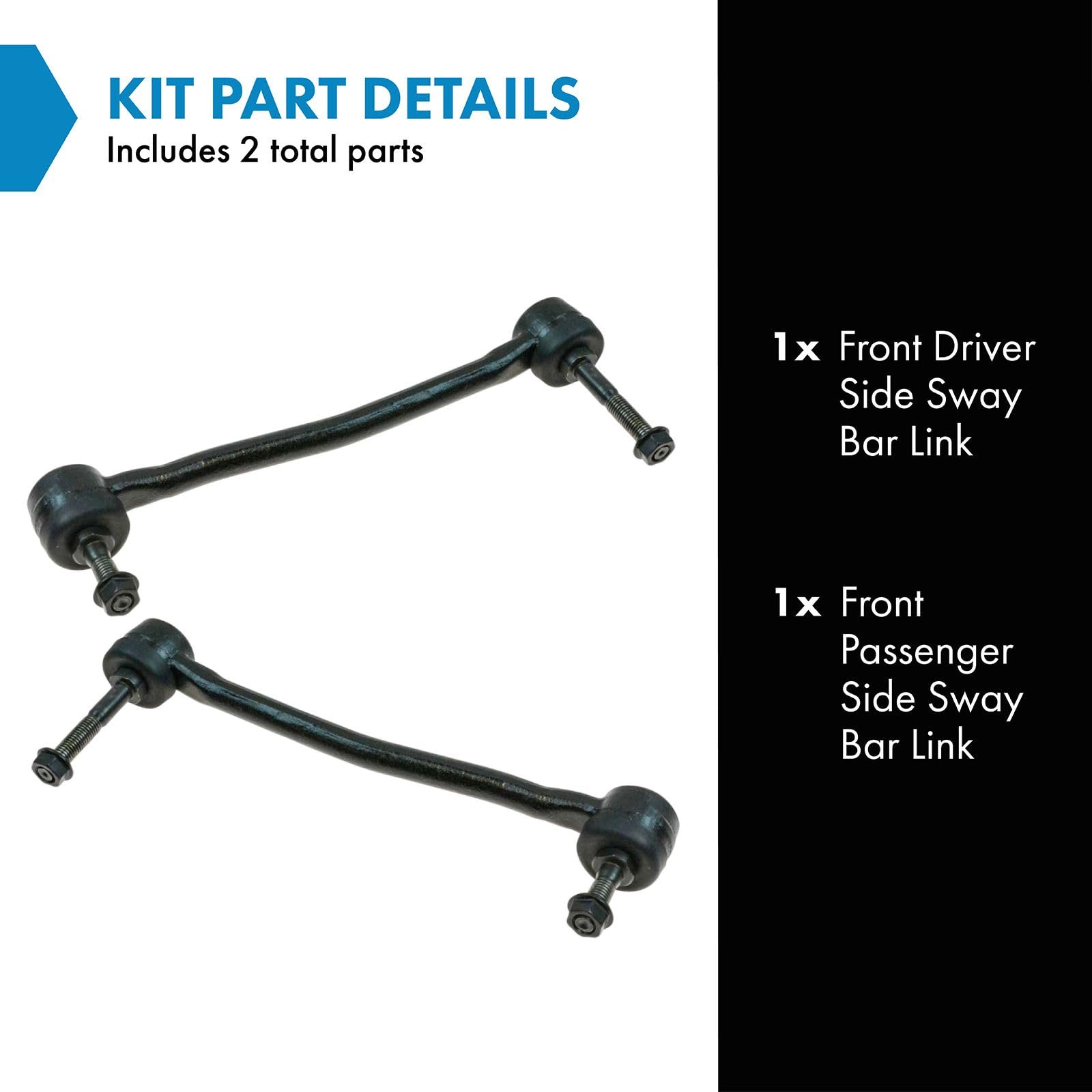 Trq Front Sway Bar Stabilizer Link Set Compatible With 2000-2005 Ford Excursion 2000-2004 F-250 Super Duty F-350 Super Duty F-45