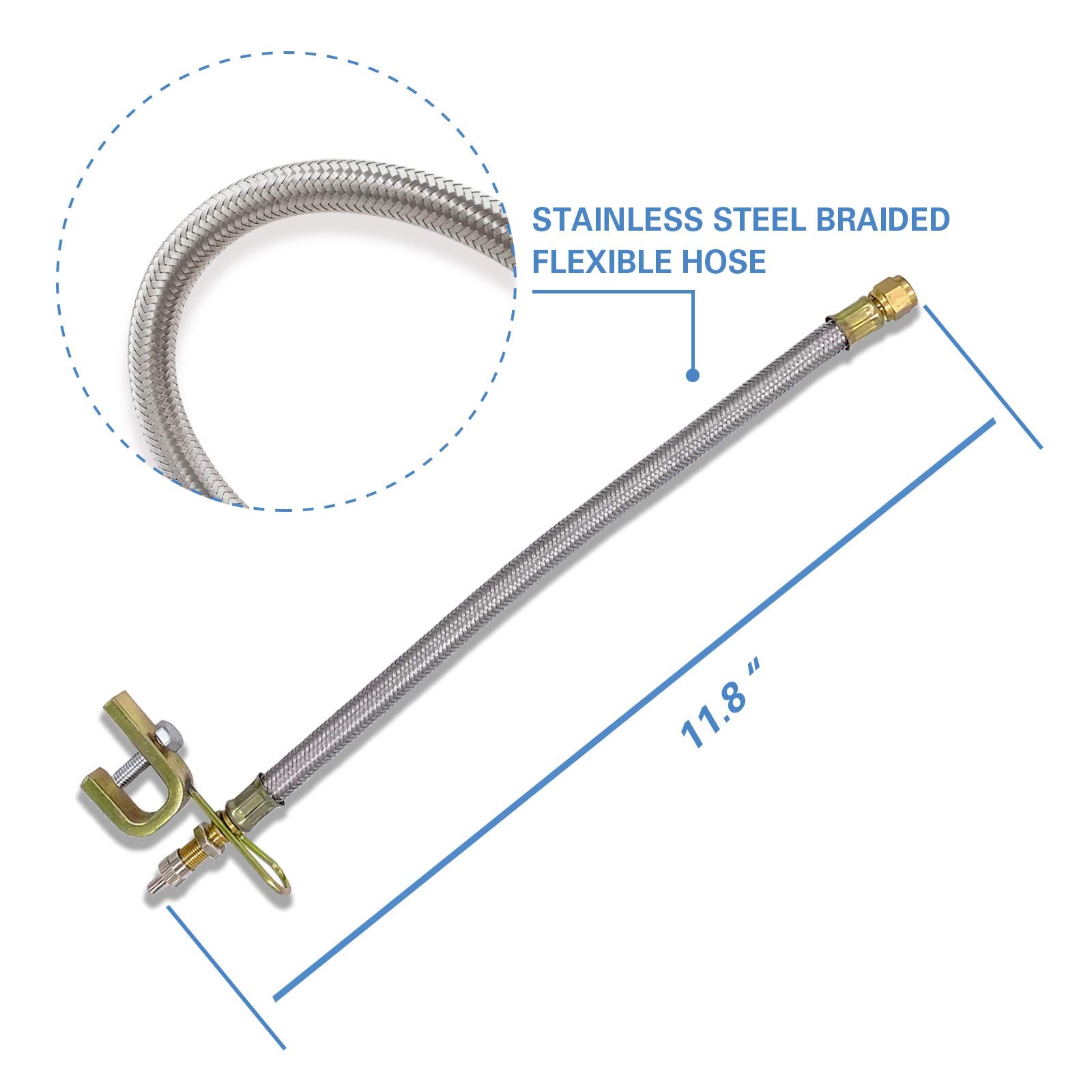 Ckauto 4 Pcs 12''/300Mm Metal Valve Stem Extenders, Universal Valve Stem Extensions Made Of Epdm Rubber, Fit For Heavy Vehicles,