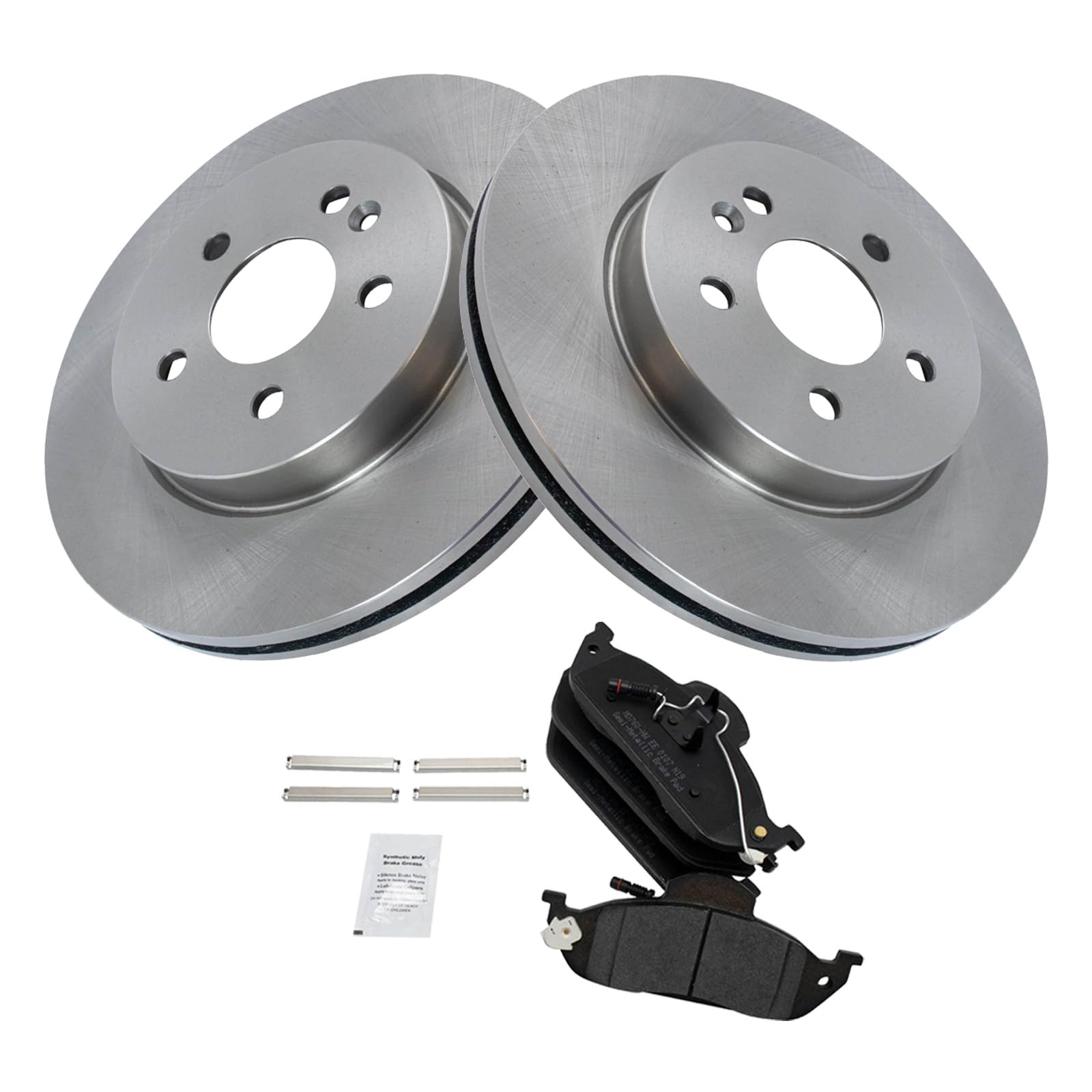 Trq Front Brake Pad & Rotor Kit Semi-Metallic Compatible With 1998-2003 Mercedes-Benz Ml320 2003-2005 Ml350 1999 Ml430