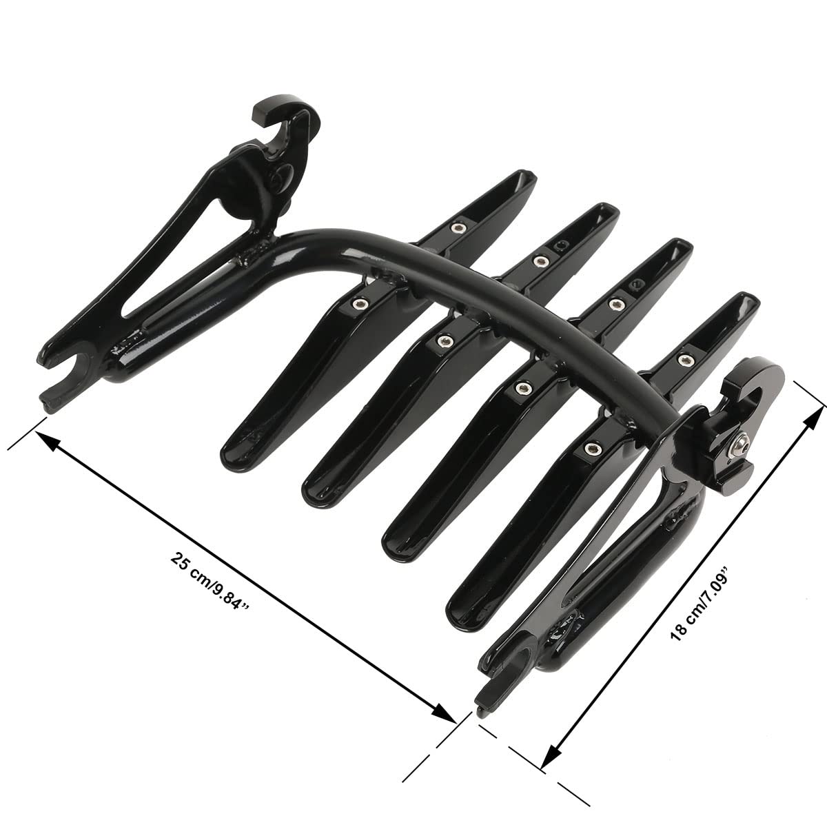 XFMT Motorcycle Detachable Stealth Two-Up Luggage Rack for Harley Touring Road King Street Glide Road Glide Electra Glide 2009-2
