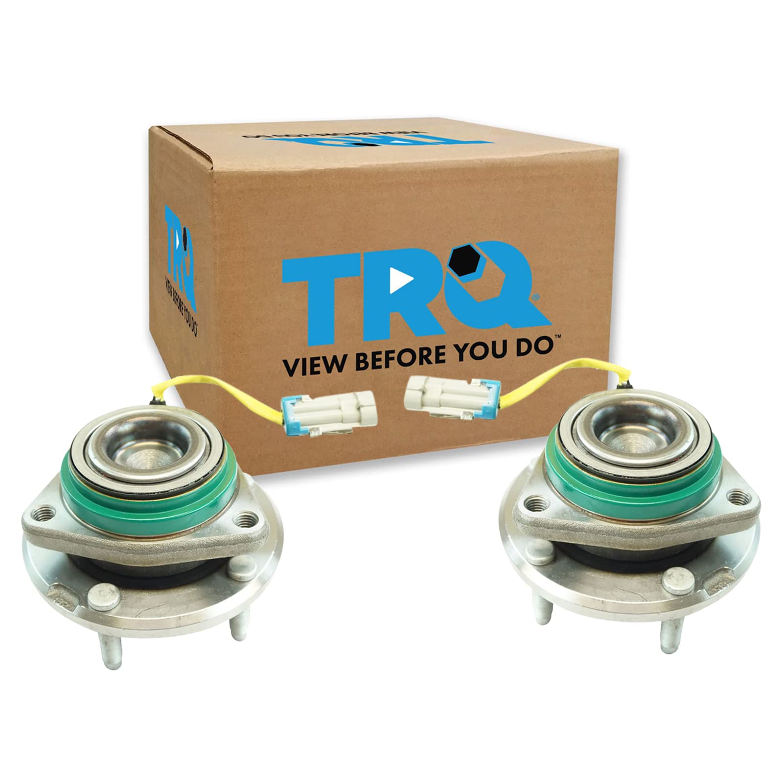 Trq Front Wheel Hub Bearings Assembly Set Compatible With 2009 Cadillac Xlr 2009-2013 Chevrolet Corvette