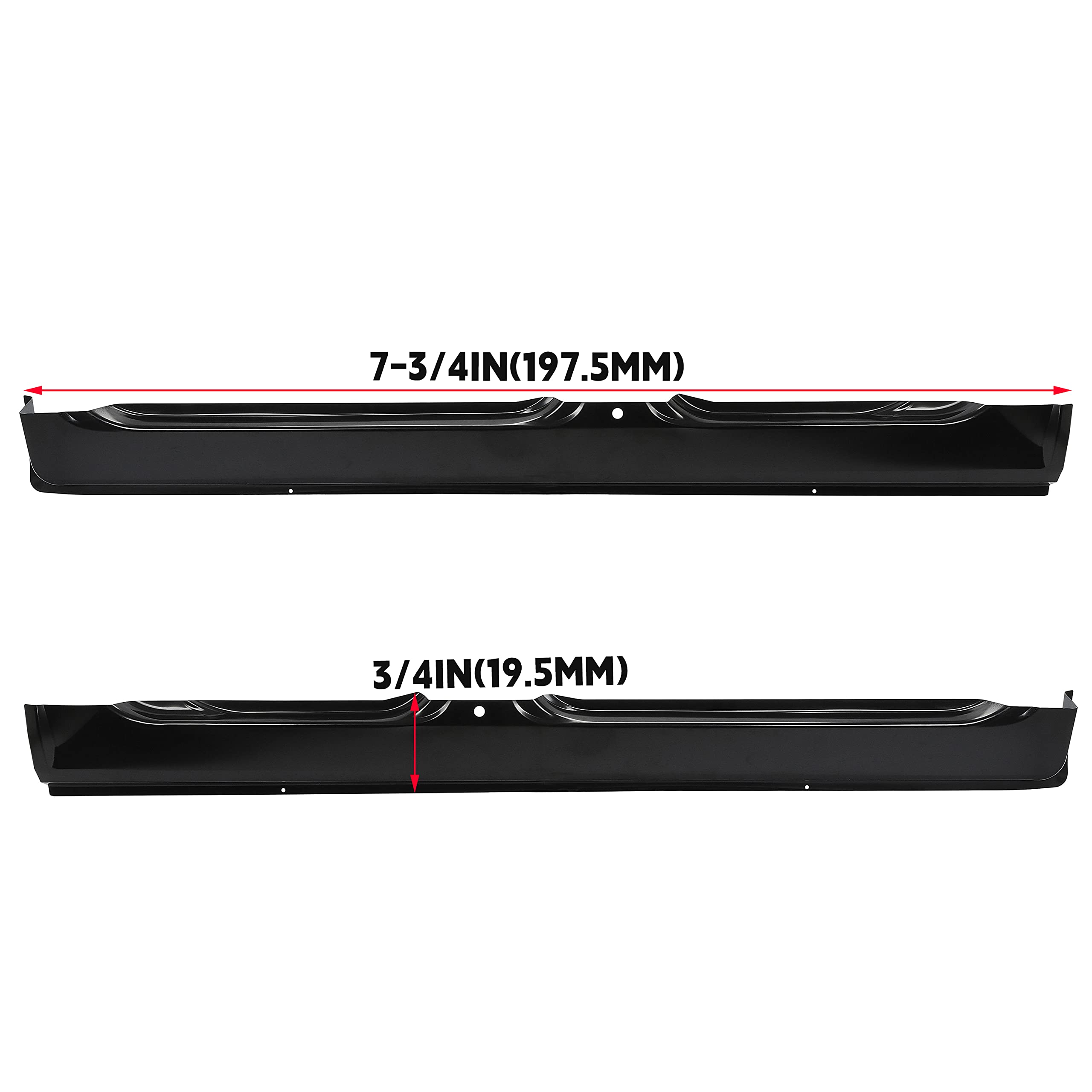 Kuafu Outer Rocker Panel Compatible With 2002-2009 Dodge Ram 1500 2500 3500 4Dr Quad Cab Pickup Driver & Passenger Side