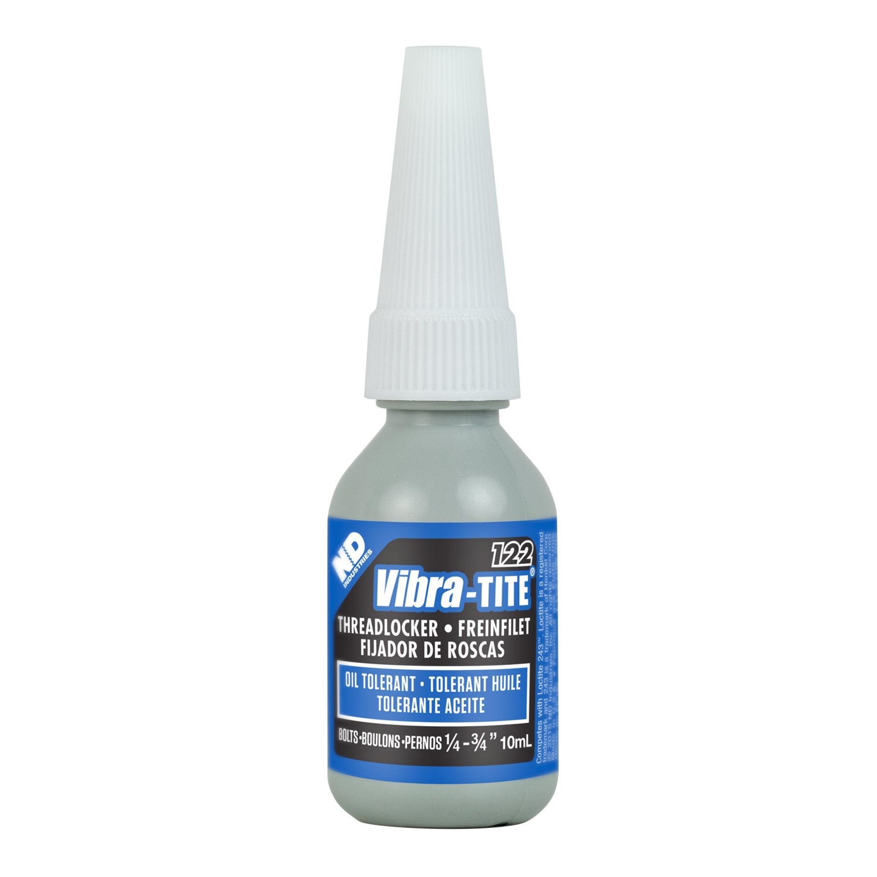 Vibra-Tite - 12210 122 Oil Tolerant Removable Anaerobic Threadlocker, 10Ml Bottle, Blue