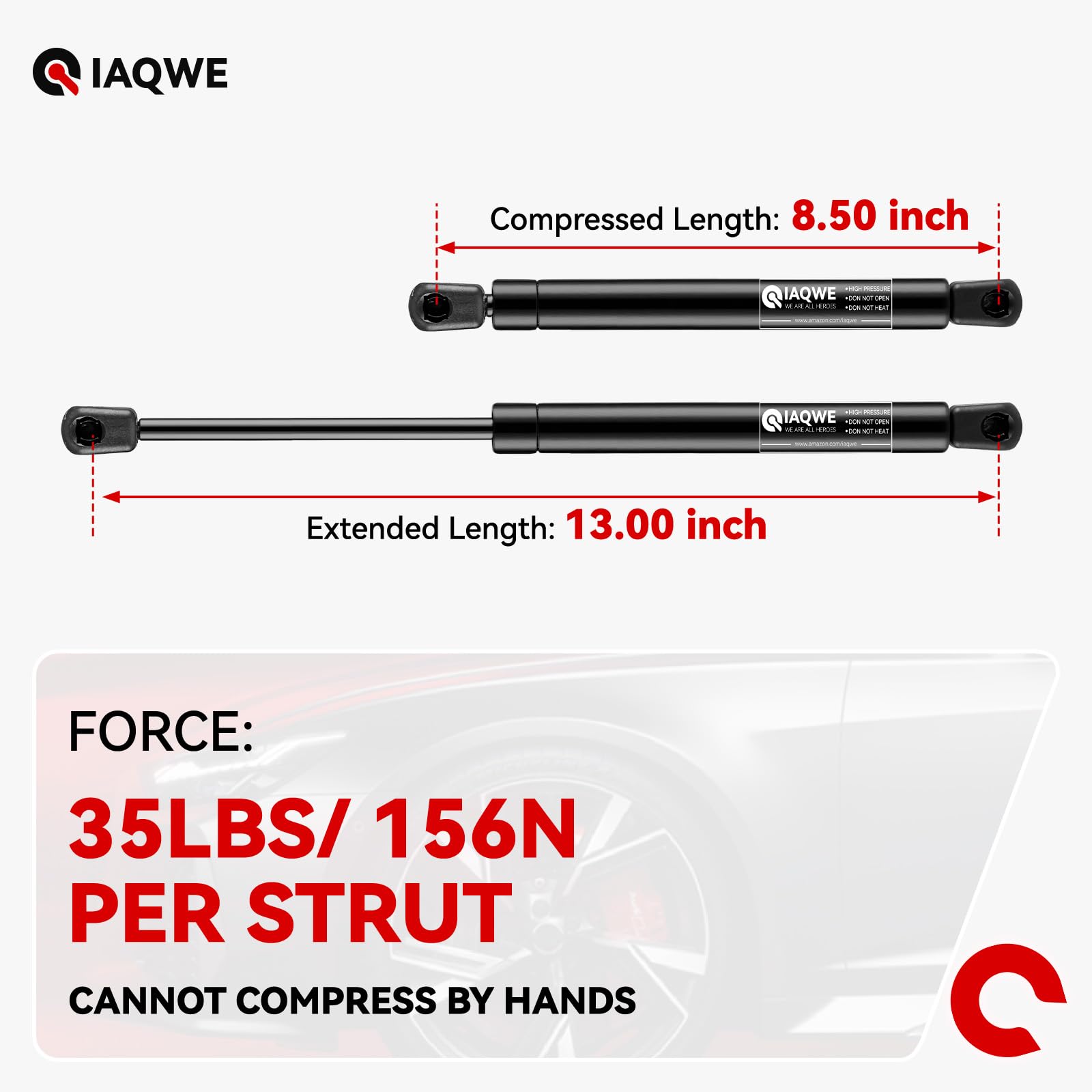 C16-22360 13' 35Lbs/156N Gas Struts Spring Shocks For Leer Are Snugtop Camper Shell Truck Topper Rear Window Pickup Cab Canopy Door, 2Pcs From Iaqwe
