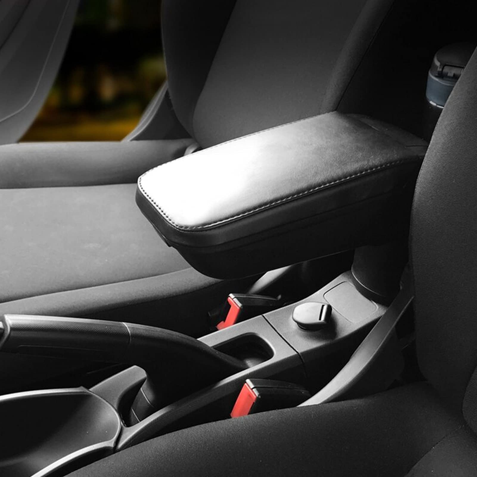 Fydun Central Armrest Box With Water Cup Holder Armrest Storage Box+Cup Holder Replacement For Mercedes Smart Fortwo Forfour 453 2015-2019