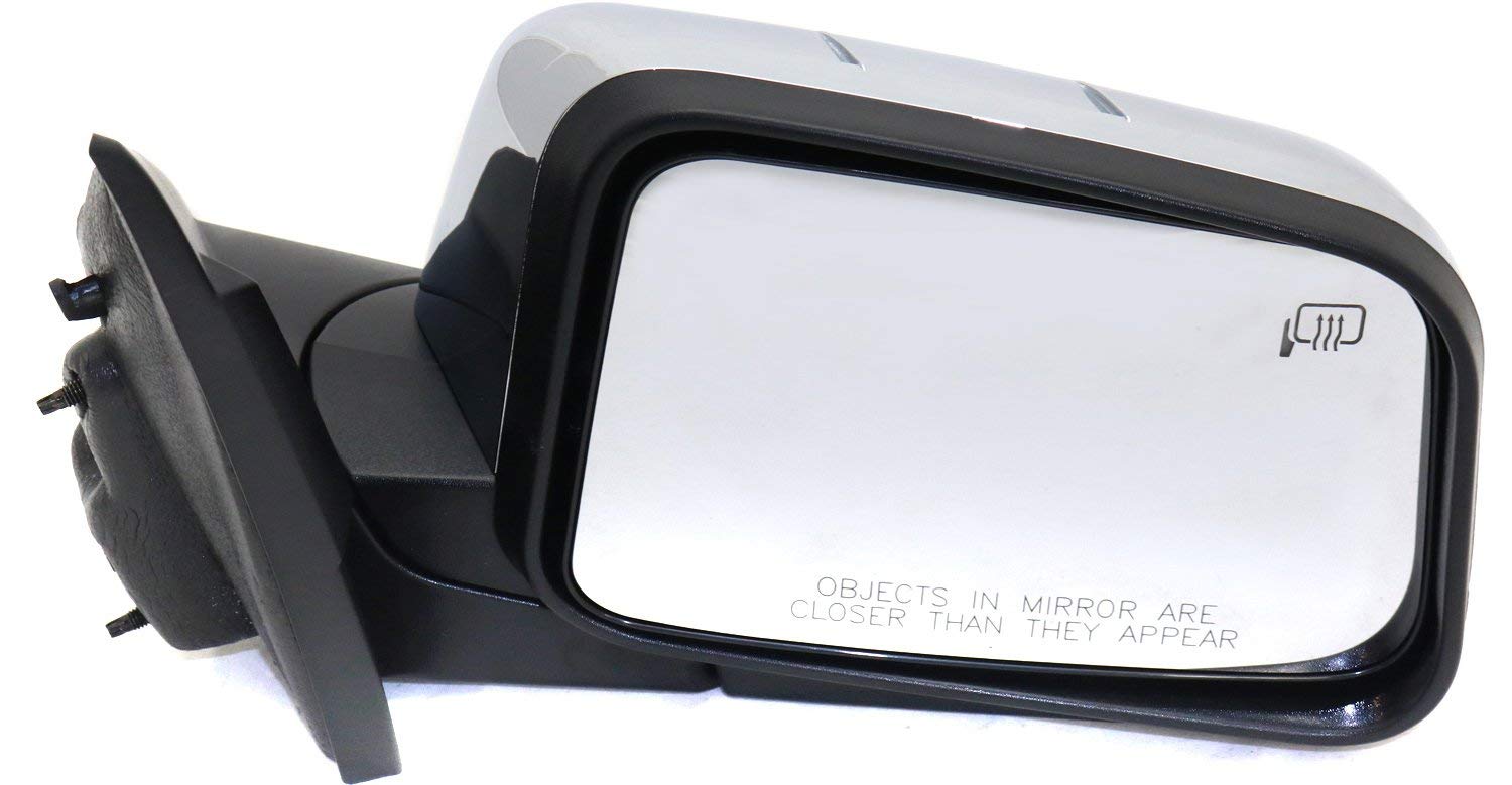 Kool Vue Passenger Side Power Heated Mirror for Lincoln MKX 2007 With Puddle Lamp; Without Memory Chrome