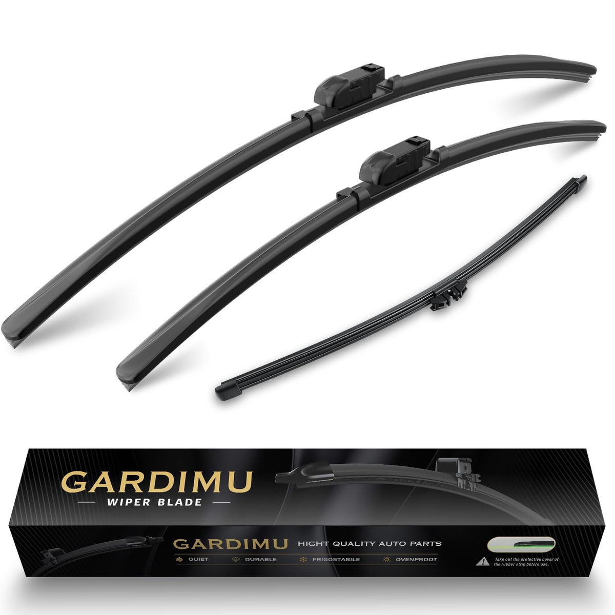 Gardimu Front And Rear Windshield Wiper Blades, 3 Pcs Front And Back Windshield Wipers Blades For Bmw X3 G01 2018-2024, Car Wind