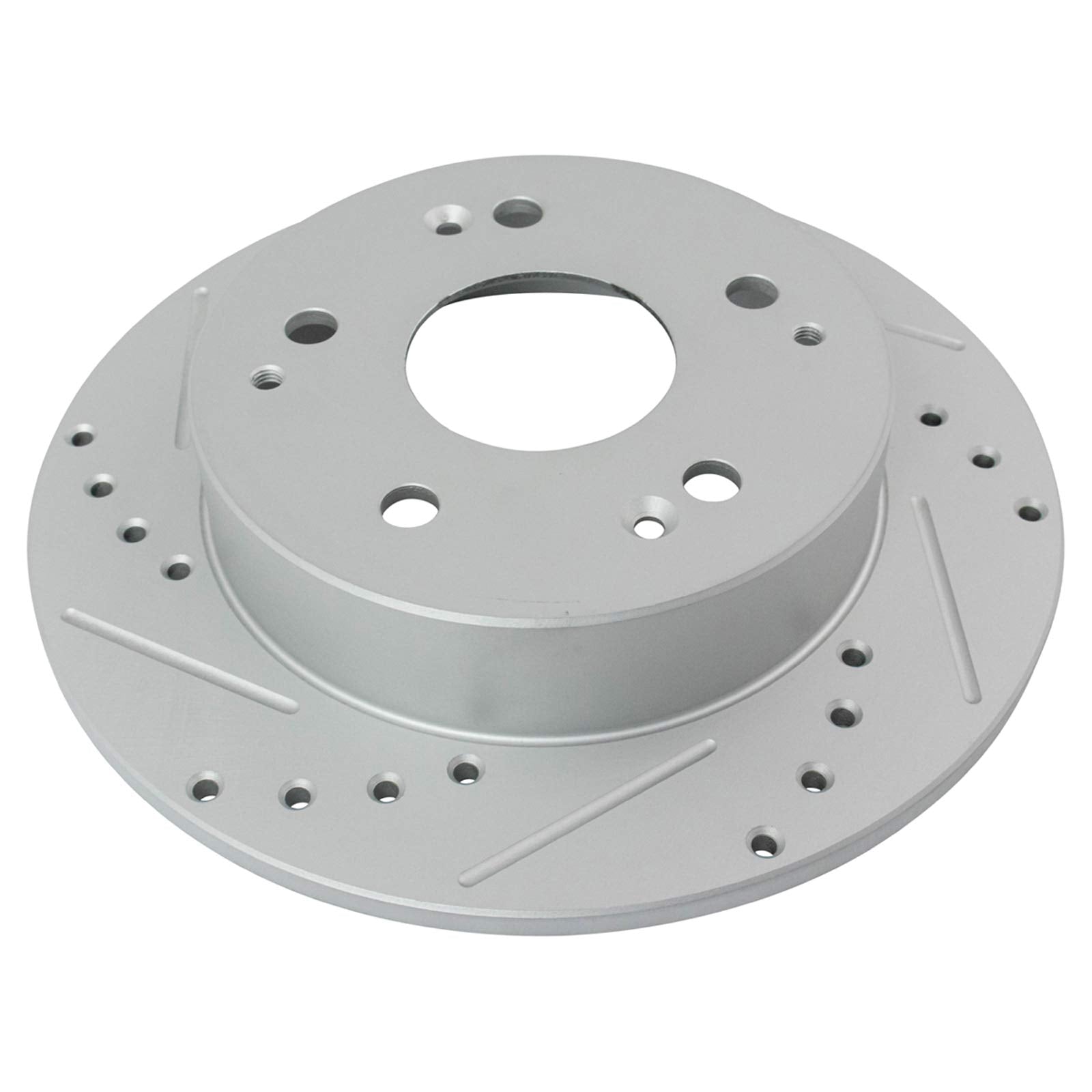 Trq Rear Performance Brake Rotors Set Premium G-Coated Cross Drilled & Slotted Compatible With 1997-2001 Acura Integra 2002-2006