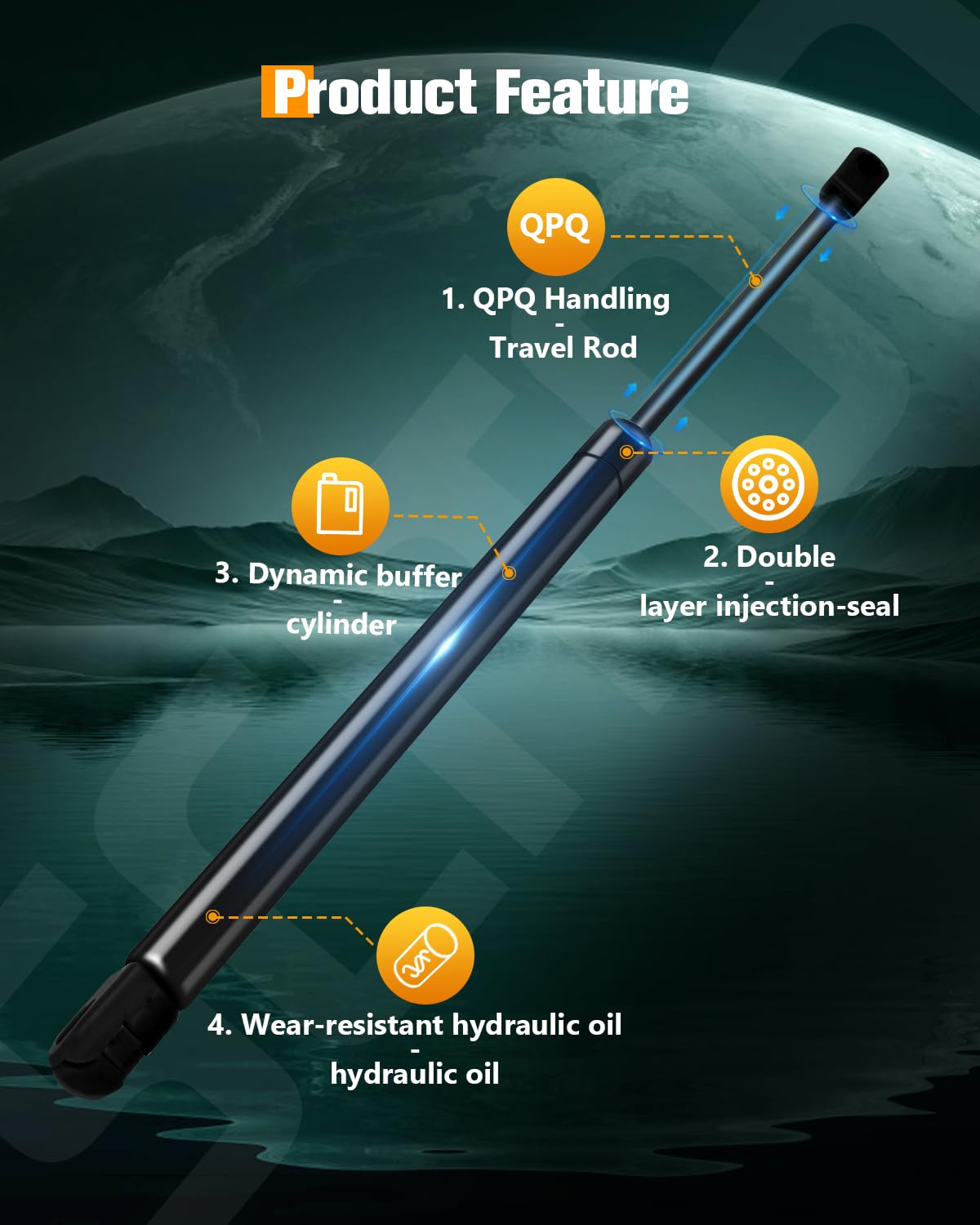 Scitoo Front Hood Lift Supports Struts Gas Springs Shocks Fit For Buick Rendezvous2002-2007