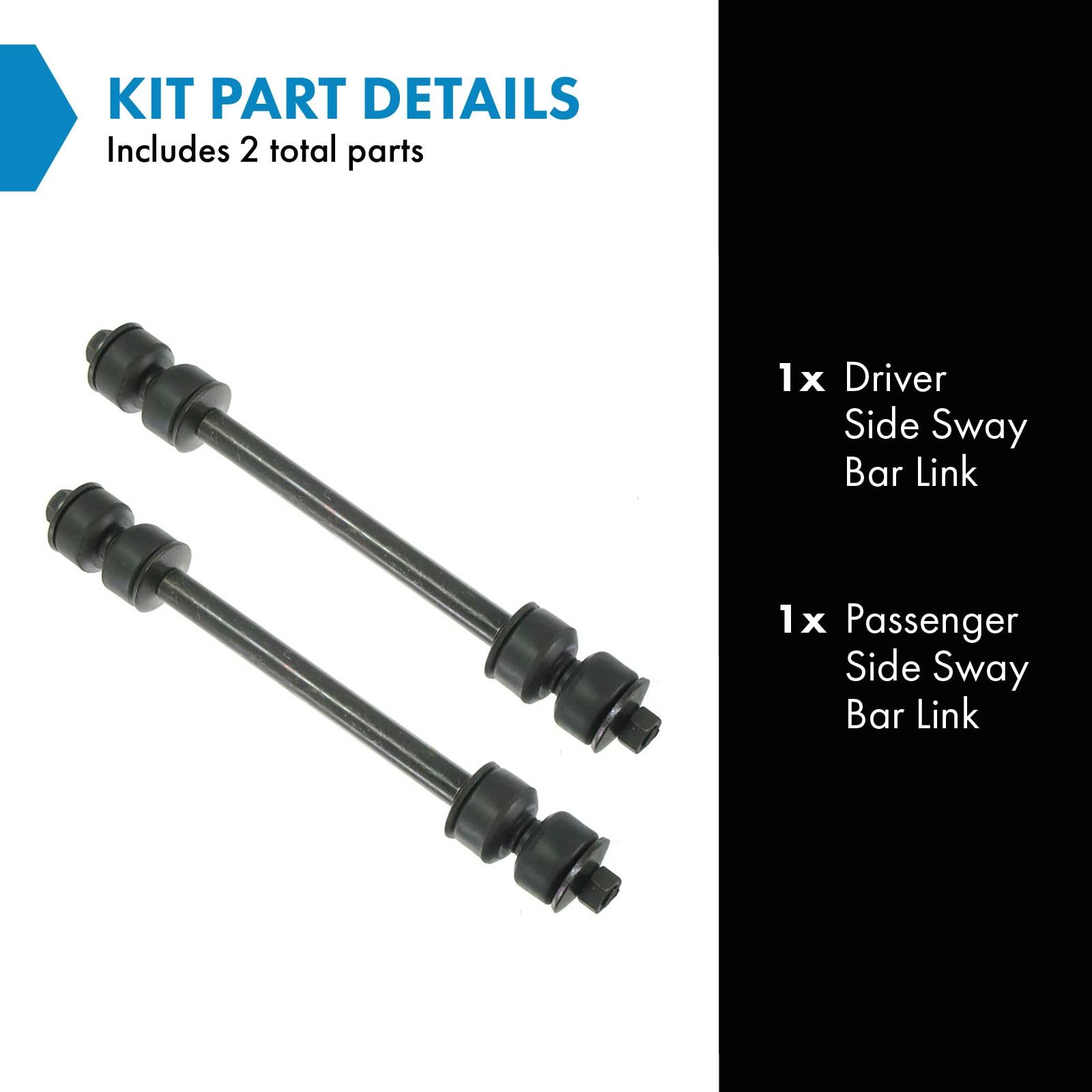 Trq Front Sway Bar End Links Kit Pair Set For Dodge Ford Mercury Mazda Pickup Truck