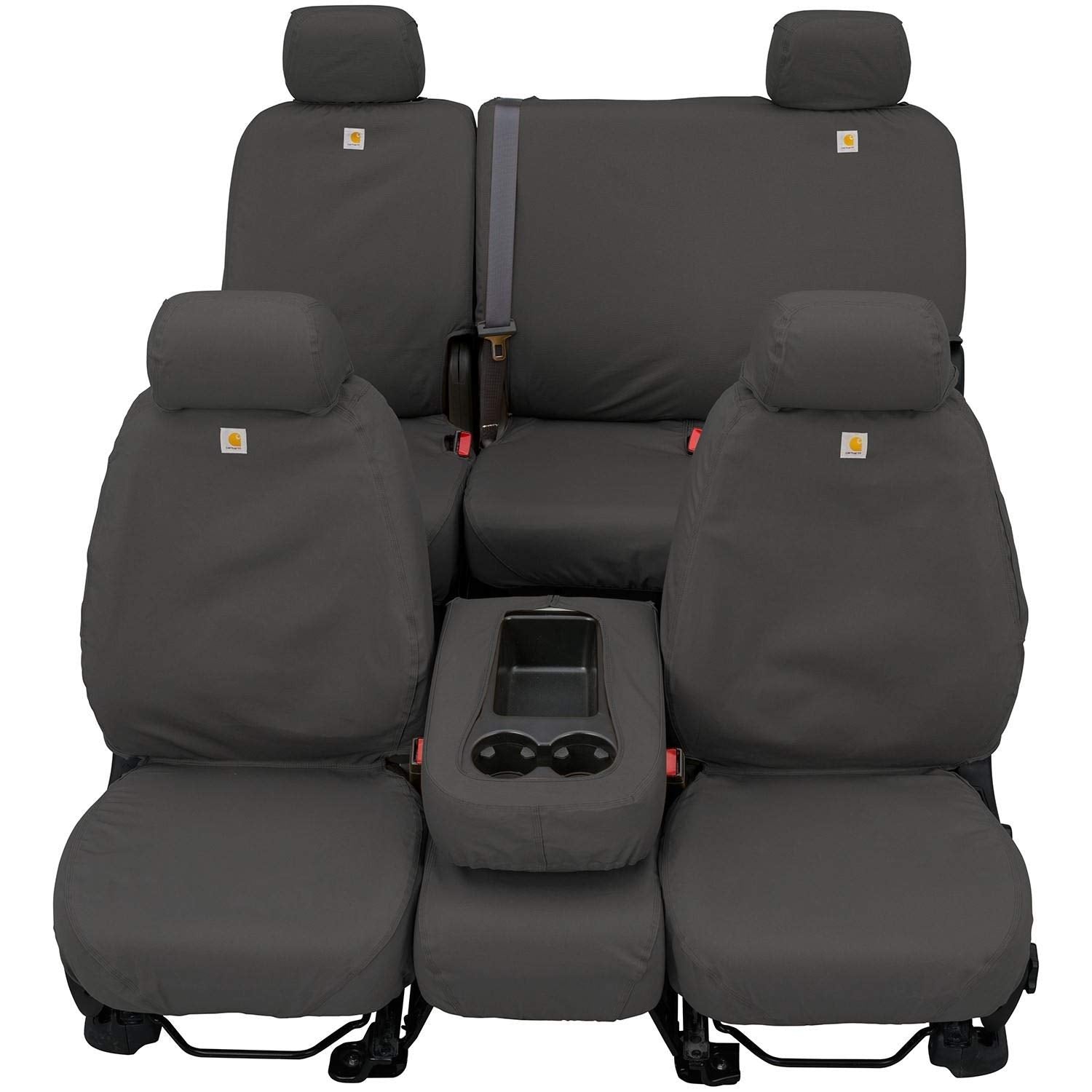 Covercraft Carhartt SeatSaver Custom Seat Covers for 2017-18 Ford F-250/F-350/F-450/F-550, SSC3452CAGY (1st Row 40/20/40 Bench S
