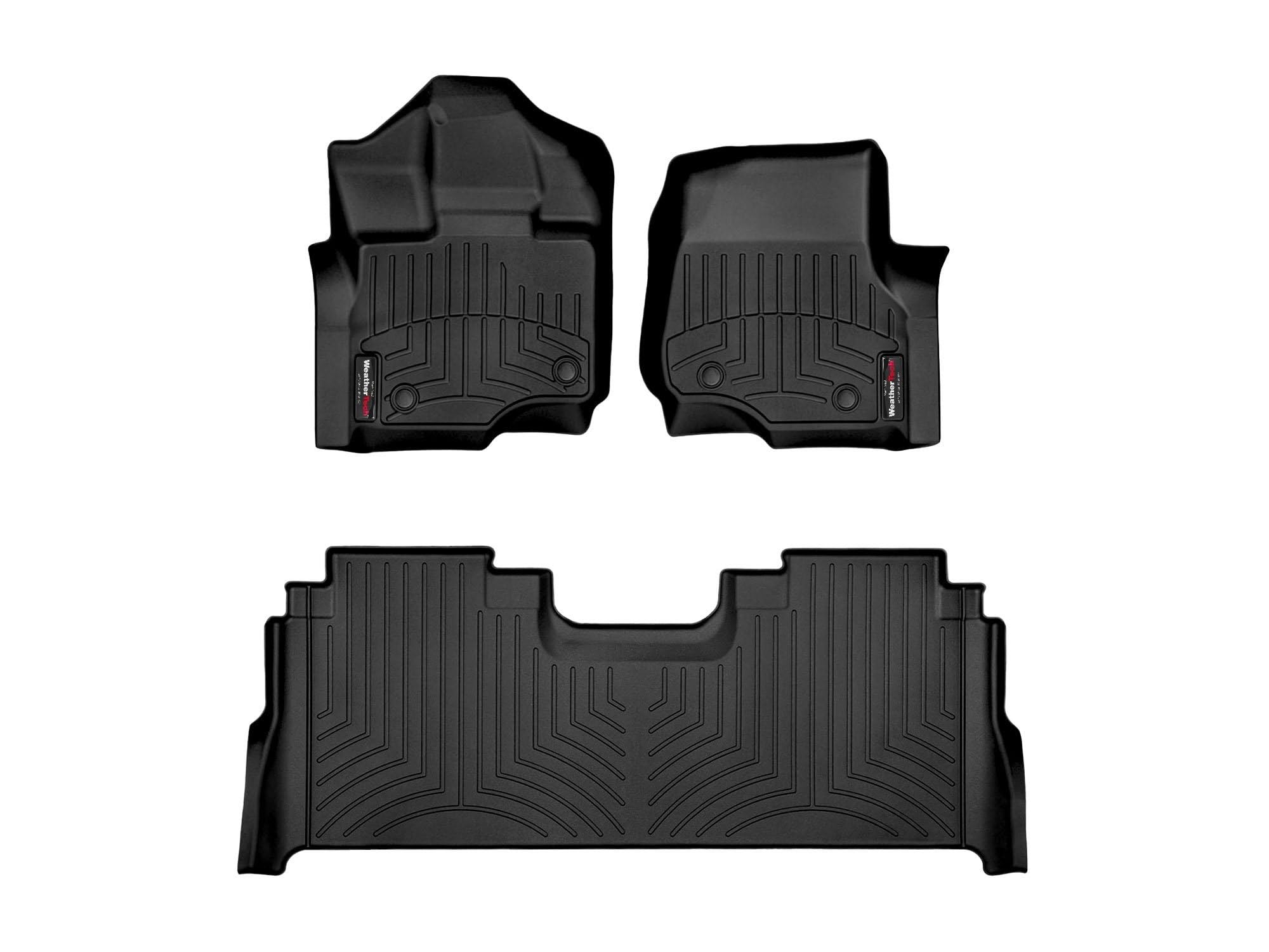 WeatherTech Custom Fit FloorLiners for Ford F-150 (SuperCrew, Bucket Seats), F-150 Lightning, F-150 Raptor - 1st & 2nd Row (4469