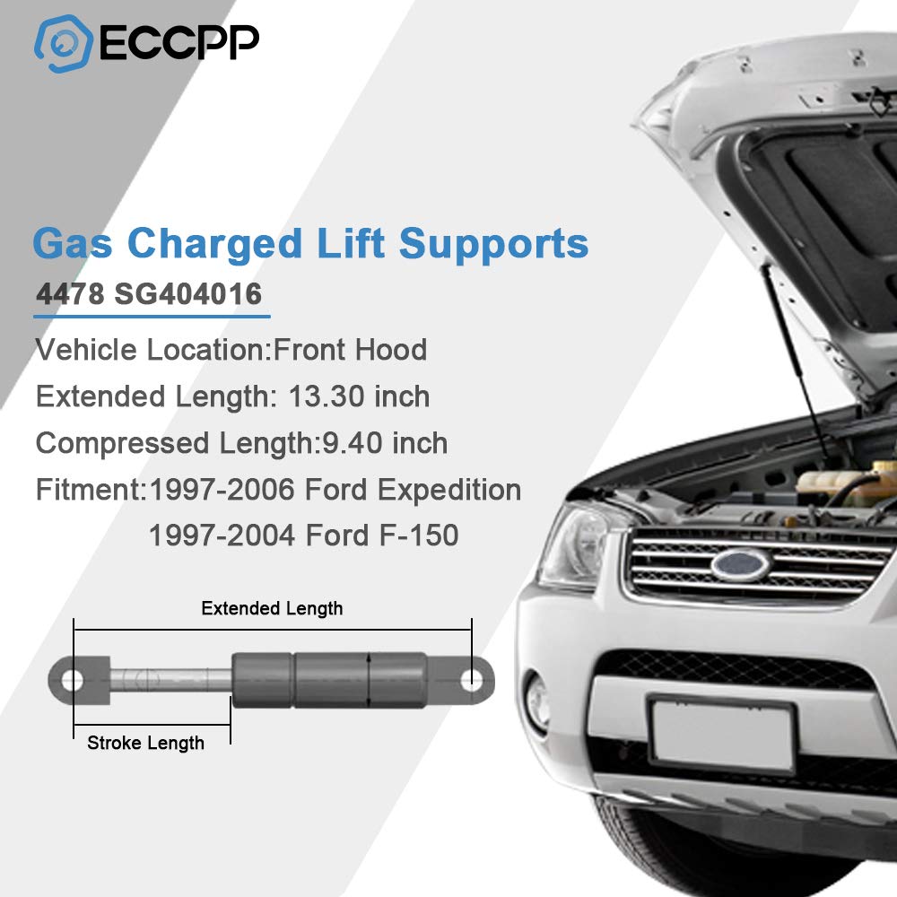 ECCPP Lift Supports Front Hood Struts Gas Springs for Ford Expedition 1997-2006 for Ford for F-150 1997-2004 for Ford for F-150