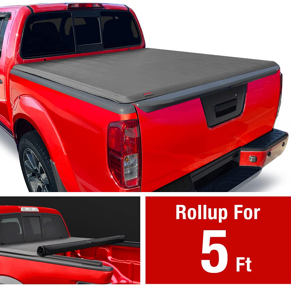 Maxmate Soft Roll-Up Truck Bed Tonneau Cover Compatible With 2005-2021 Nissan Frontier; 2009-2012 Suzuki Equator | 5' (59'') Bed