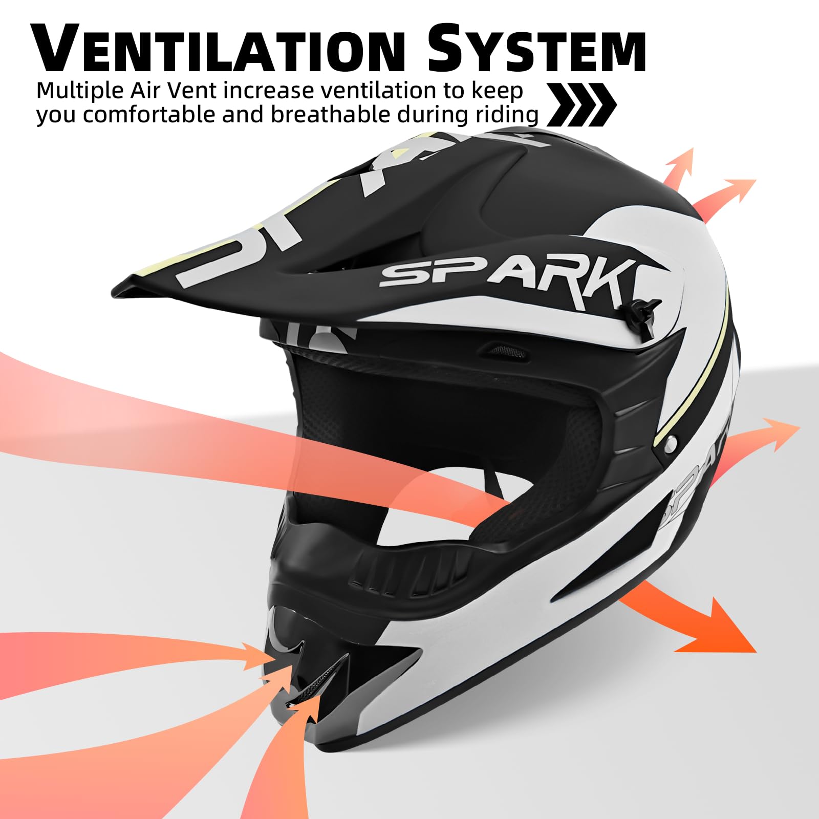 Dirt Bike Helmets Youth Motocross, Motorcycle, Bmx, Atv, Off-Road, Kids Four Wheeler, Moutain Bike Helmets Dot Approved Goggles