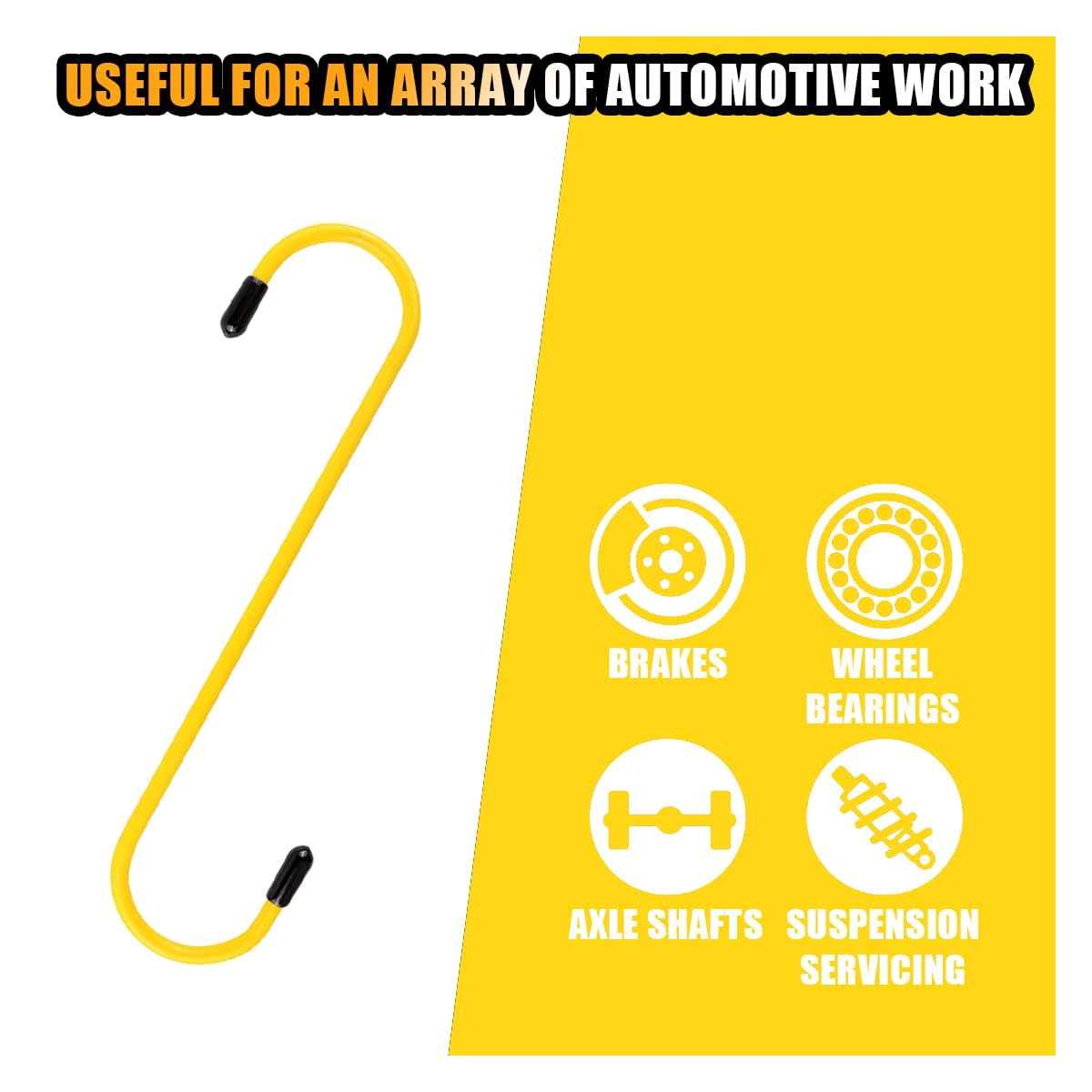 Glsowee Car Brake Caliper Hooks, Auto Brake Caliper Hangers With Rubber Tips, Universal Durable & Rust-Proof Automotive Tools Fo