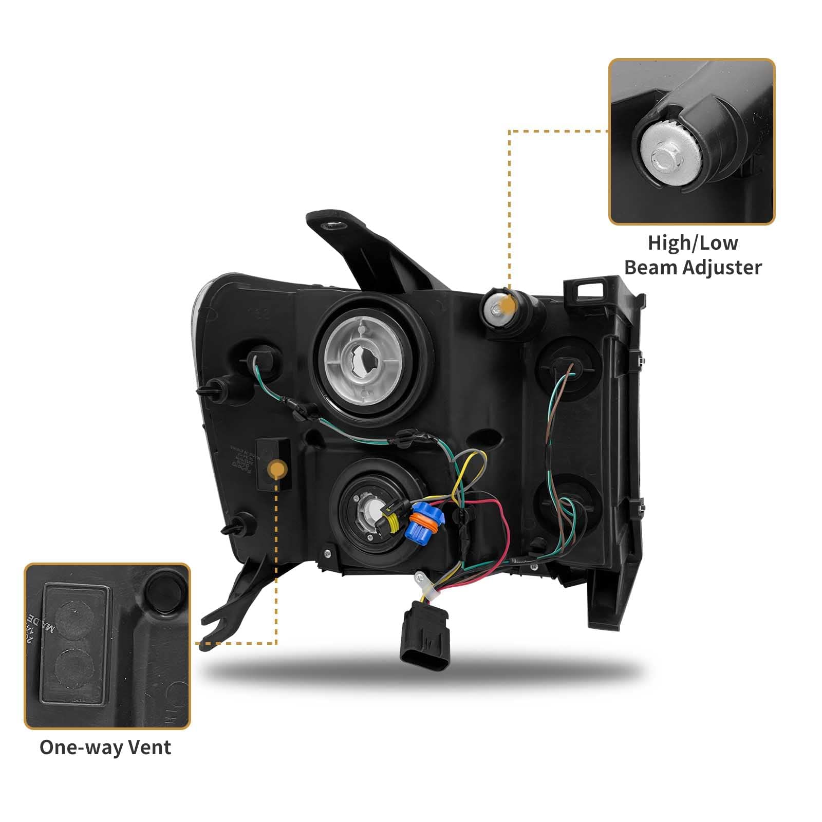 AS Headlights for 2007 2008 2009 2010 2011 2012 2013 GMC Sierra Headlights for 07-13 Sierra 1500/07 08 09 10 11 12 13 14 Sierra