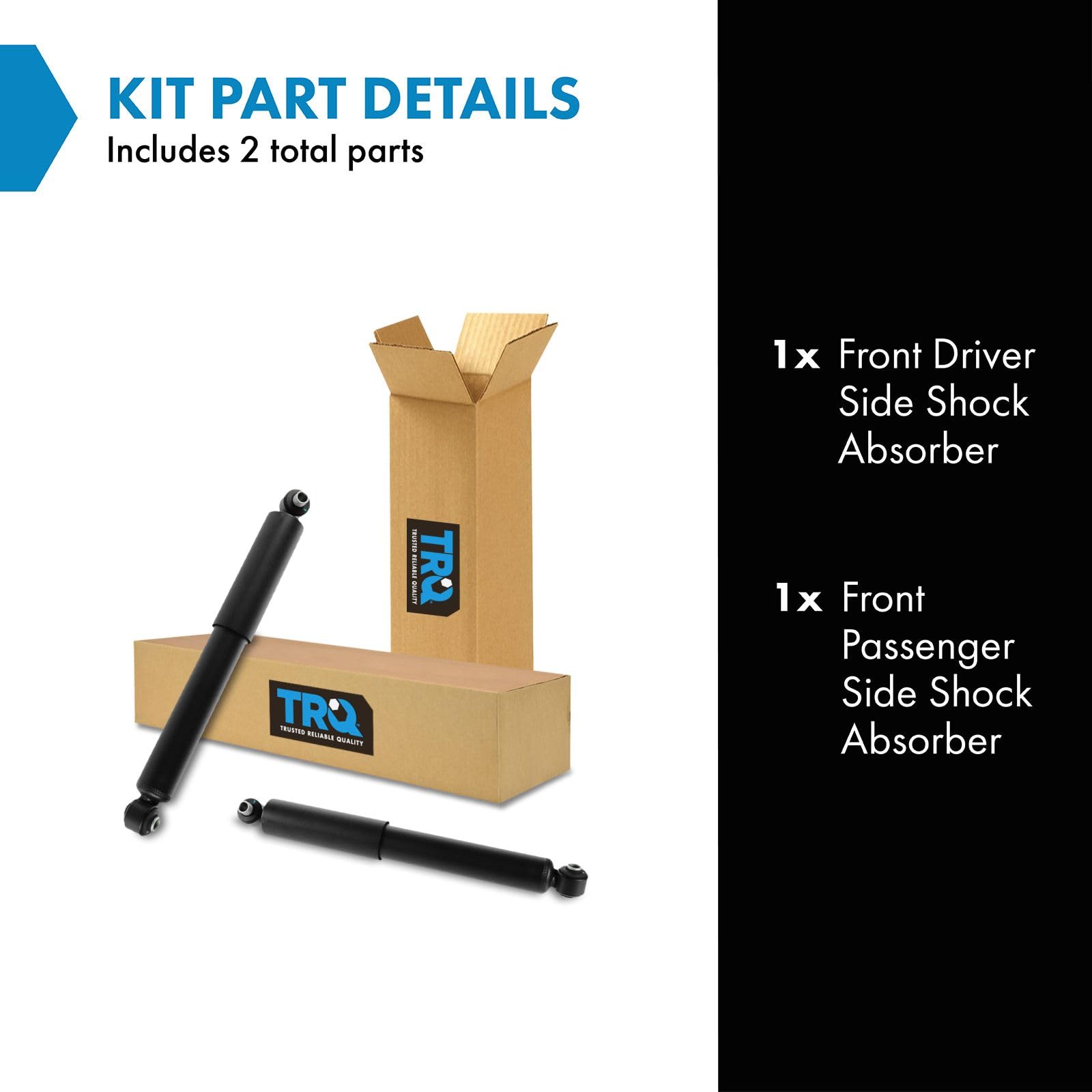 Trq Shock Absorber Front Pair Set For Cadillac Chevy Gmc 4Wd