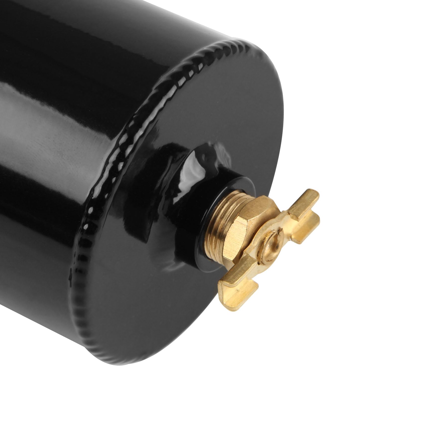 10AN Baffled Oil Catch Can Breather Can with Drain Valve 750ML Bundle and 10FT 10AN Fuel Line Fitting Kit Nylon Braided CPE Oil