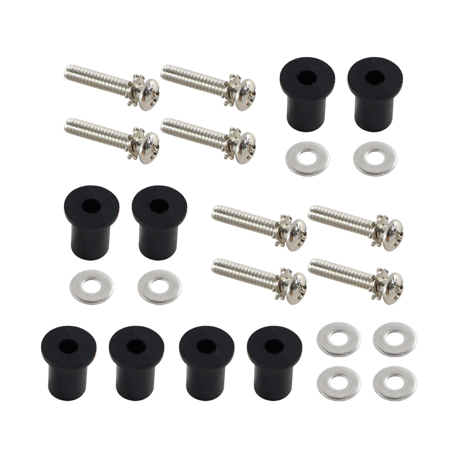 Harley Headlight Well Nuts - Harley Touring Headlight Bucket Nacelle Stainless Steel & Rubber Well Nut Kit Fit Harley Davidson