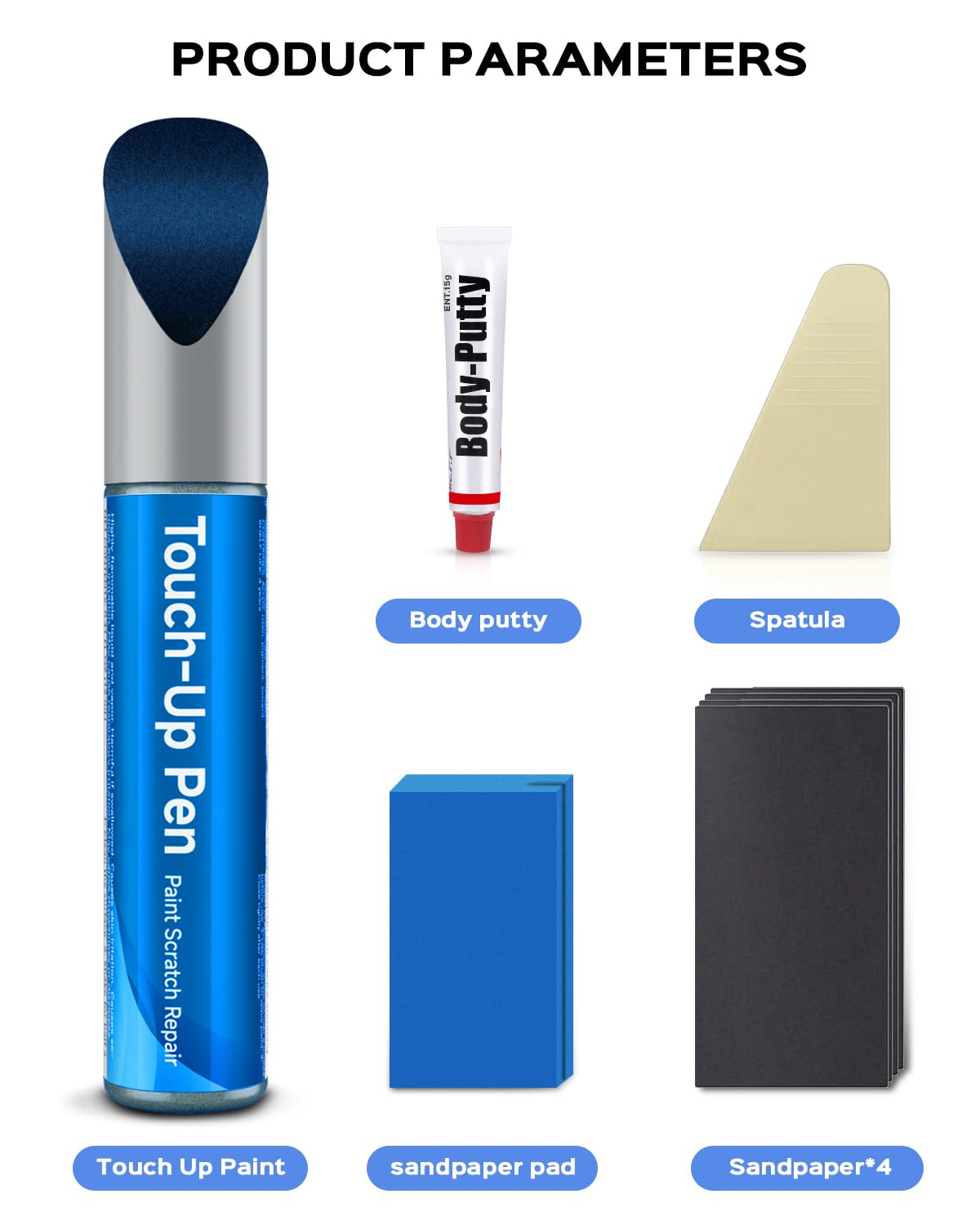Teslaunch Phytonic Blue Metallic(C1M) For Bmw Car Touch Up Paint Kit,Exact Match Car Scratch Repair Touch Up Paint Kit (Phytonic