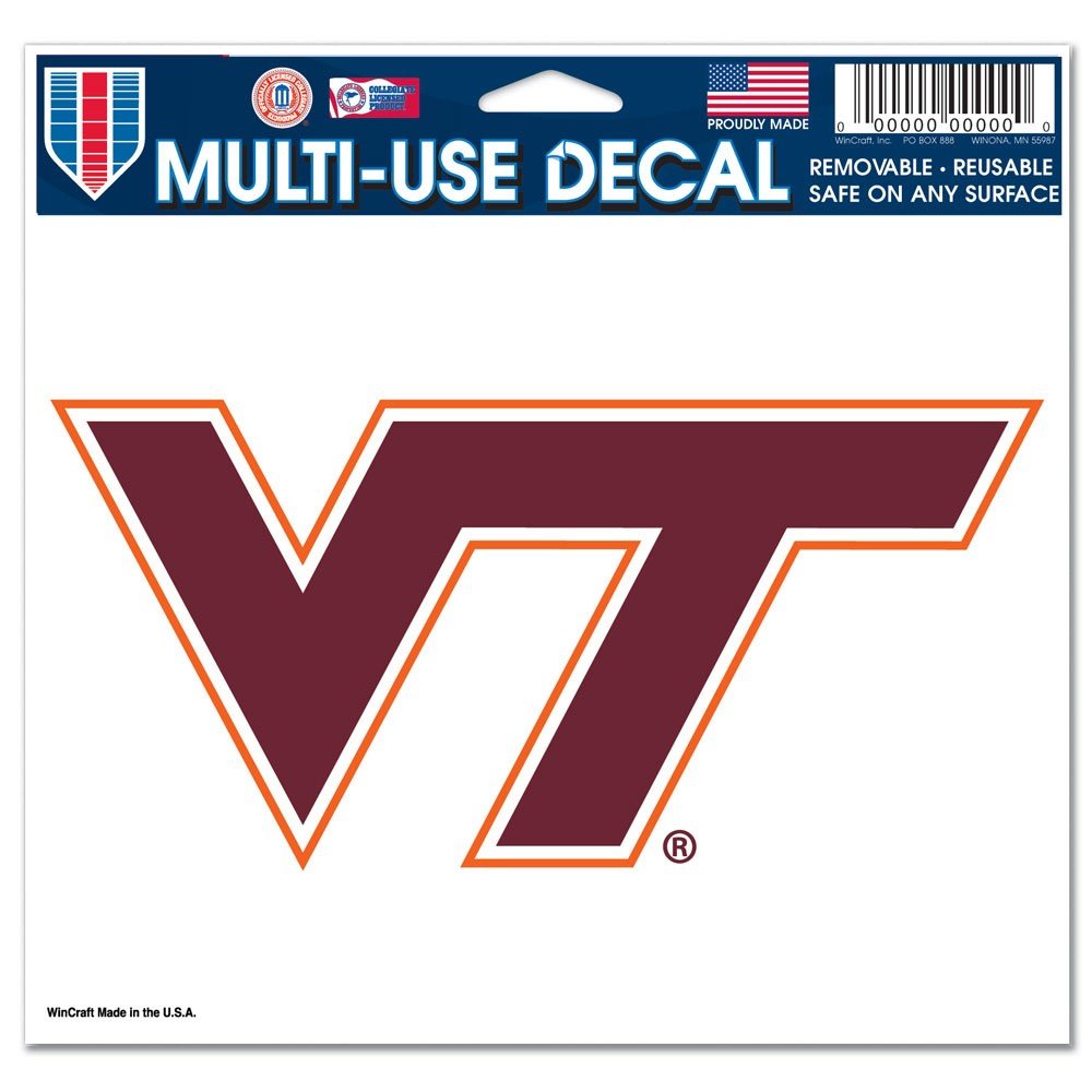 NCAA Virginia Tech Multi-Use Colored Decal, 5' x 6'