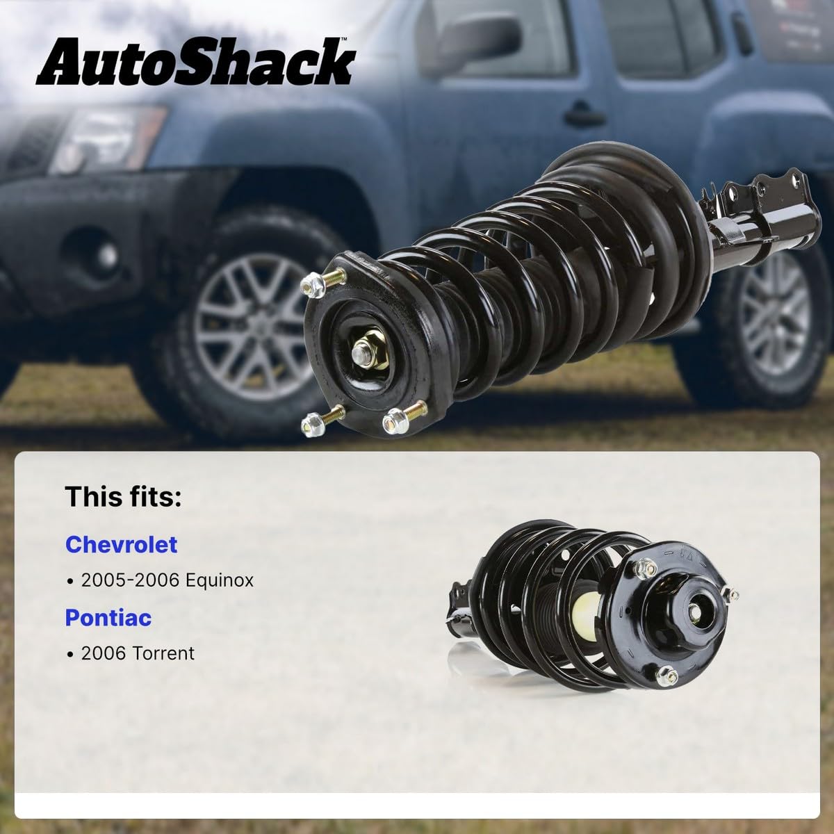 Autoshack Front Complete Struts Coil Springs Assembly Pair Of 2 Driver And Passenger Side Replacement For 2005-2006 Chevrolet Equinox 2006 Pontiac Torrent 3.4L V6 Awd Fwd Cst100283Pr