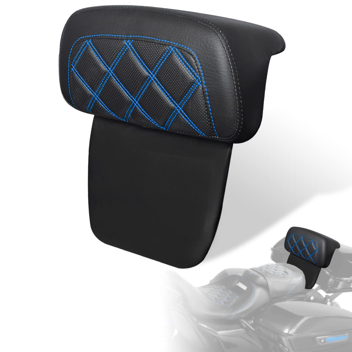 FOVPLUE Backrest Pad,Chopped Razor Tour Pack Backrest Pad for Harley Touring 2014-2024,for CVO Road Glide Road King Street Glide