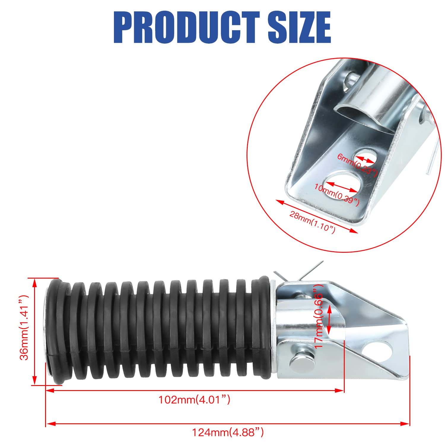 Yoxufa Mini Bike Foot Pegs Foot Rest Pedal For Predator 212Cc 196Cc 6.5Hp Baja Warrior Massimo Trailmaster Champion Ct70 Kz650 Xl600R Cmx250 Falcon 200 Motorsports Parts 2 Pack