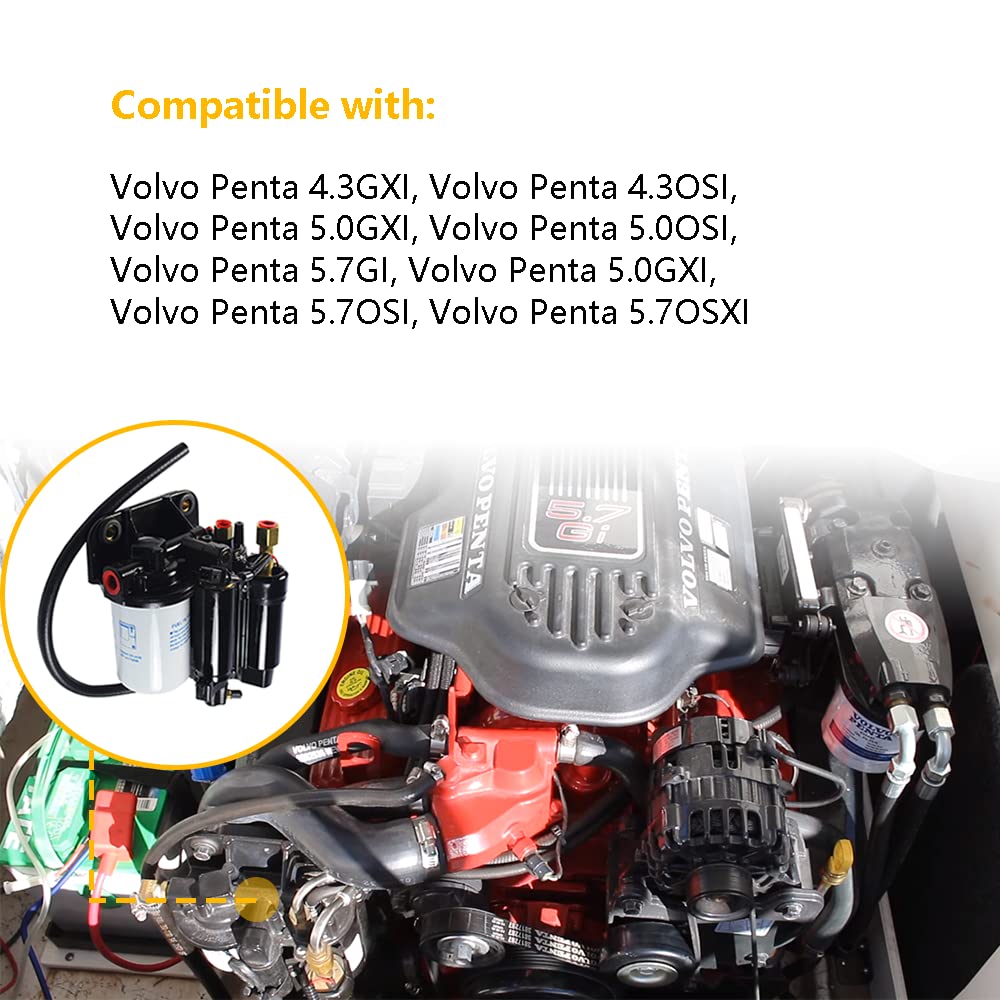 Electric Fuel Pump Assembly Replacement For Volvo Penta 21608511 21545138 4.3L 5.0L 5.7L for 4.3OSI 4.3GXI 5.0OSI 5.0GXI 5.7GI 5
