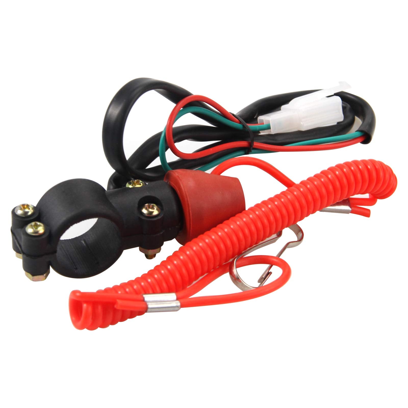 Zookoto Kill Stop Switch For Motorcycle Boat Outboard Engine Motor 22Mm 7/8' With Tether Lanyard Cord