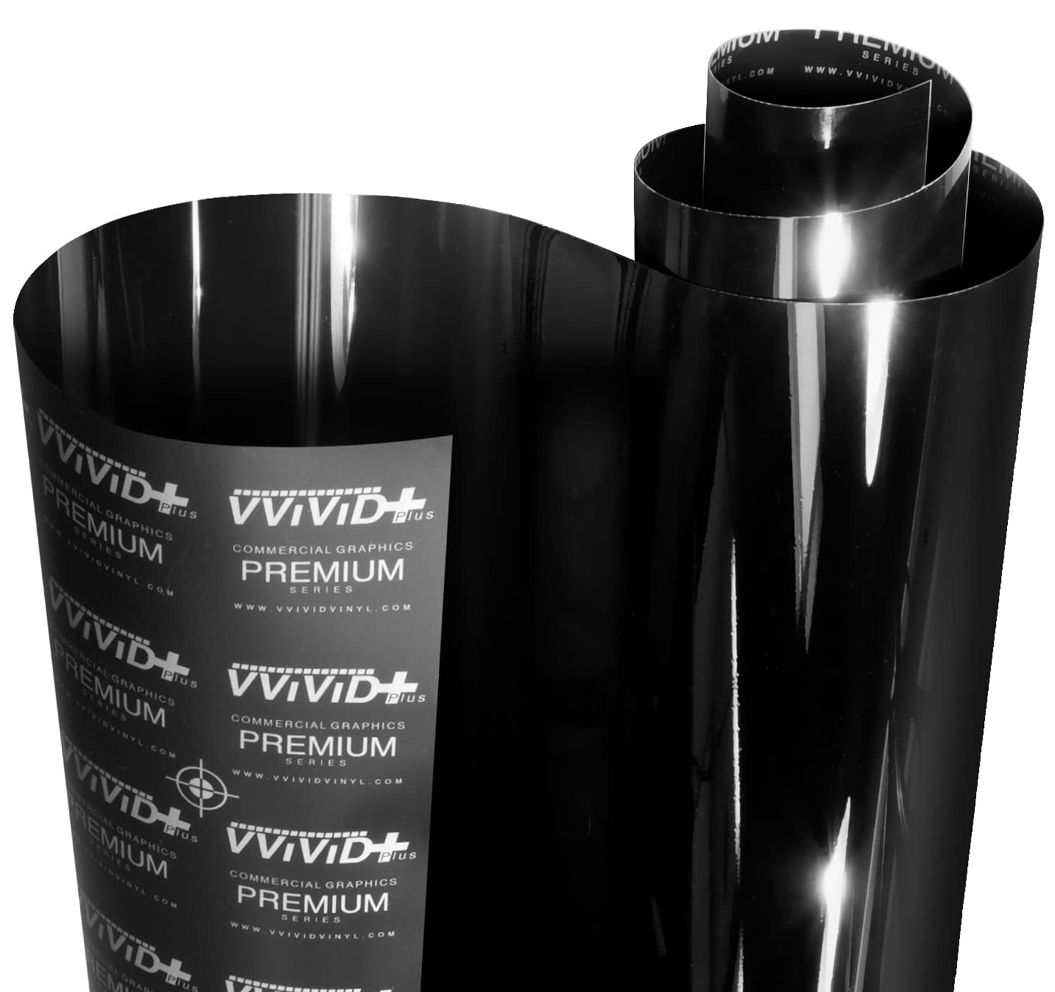 Vvivid+ Ultra Gloss Premium Vinyl Car Wrap Film (5Ft X 5Ft, Gloss Piano Black)