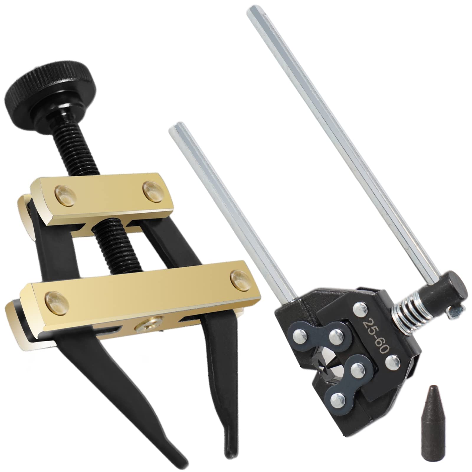 YIUIY Roller Chain Breaker Cutter Chain Holder Puller Disassembly Tools Kit #25-60 Chains Replacement Set for Bicycle Motorcycle