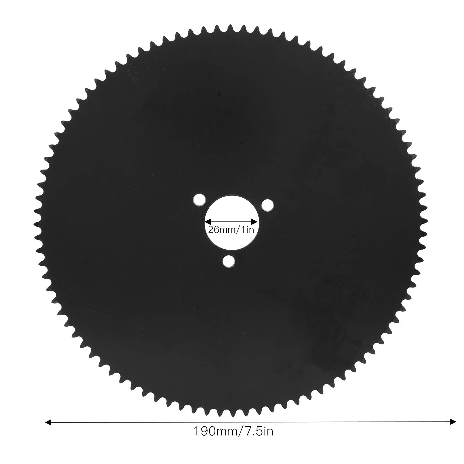 Chain Sprocket 25H 92T Durable Steel Rear Sprocket E Bike Motorcycle Scooter Sprocket Replacement 3 Hole Design 159 * 63mm