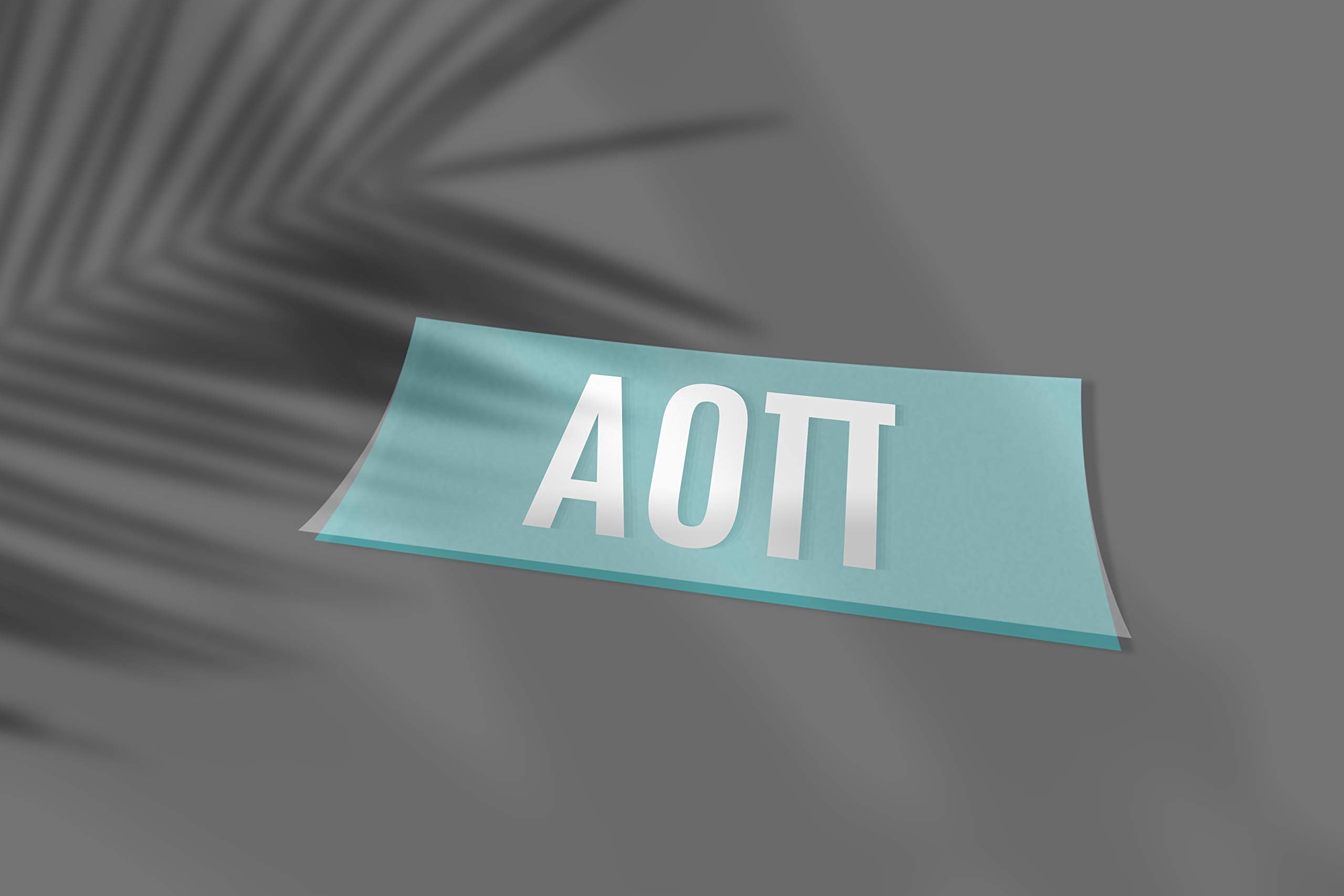 Pro-Graphx Alpha Omicron Pi Greek Sorority Sticker Decal, 2.5 Inches Tall, White