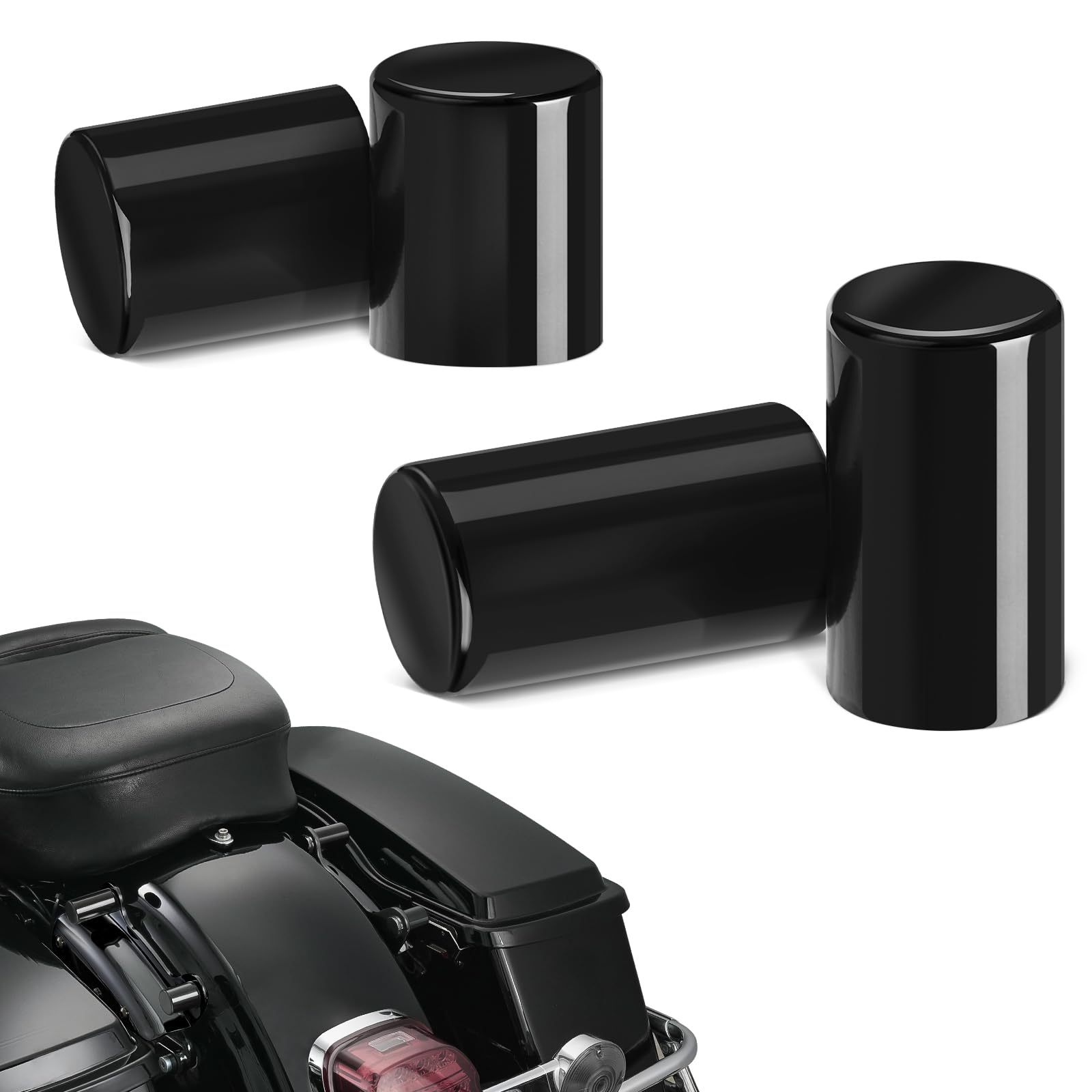 Amazicha Black Docking Hardware Covers Kit Compatible For Harley Davidson Touring Street Glide, Electra Glide, Road Glide, Road King 2009-Later
