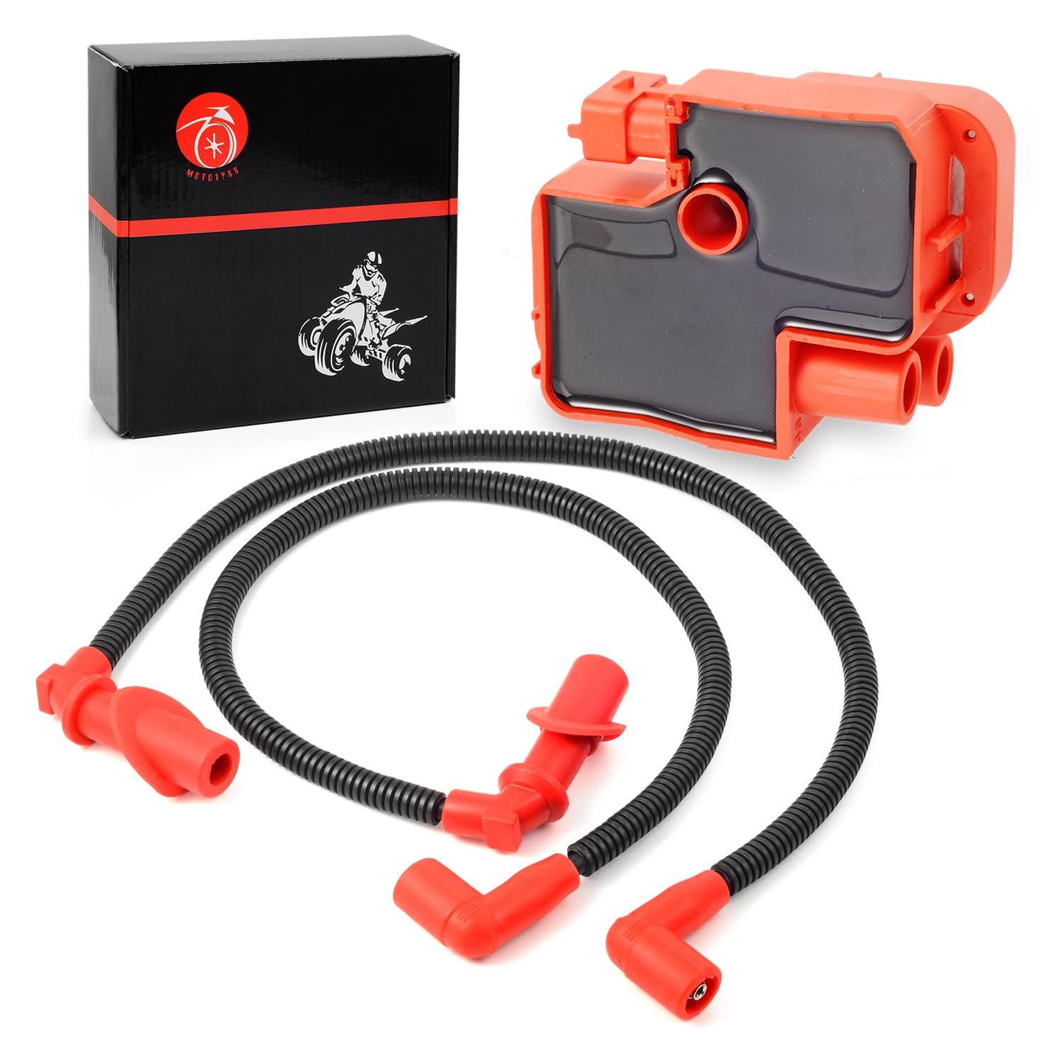 Ignition Coil & Spark Plug Cap W/Wire For Polaris Sportsman Ranger 700 800 2005-2016 Rzr 4 S 800 2008-2010 4010425