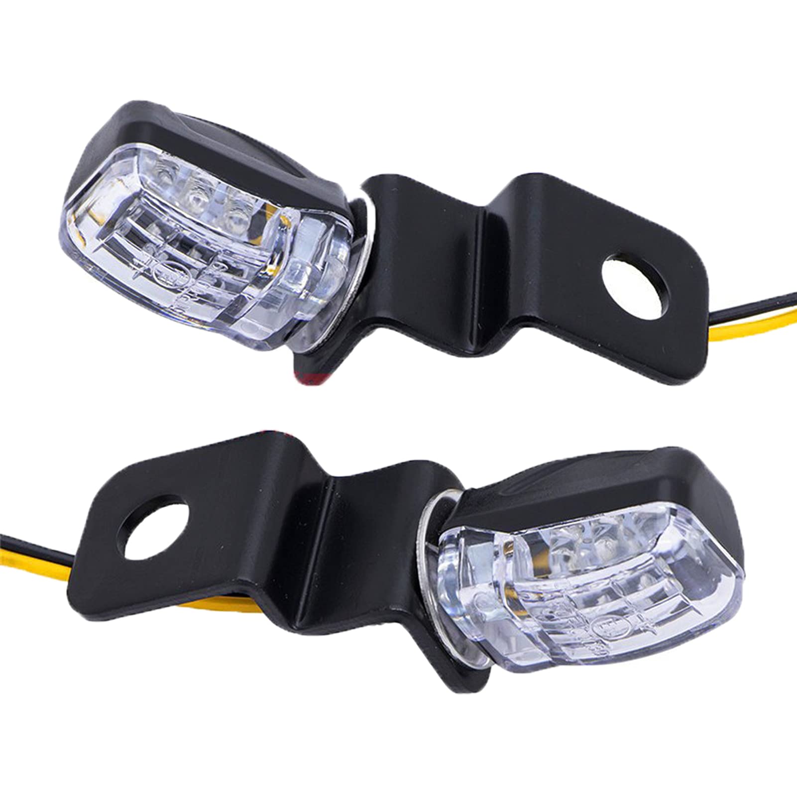 Ankia 2Pcs 12V Universal Motorcycle Front Rear Mini Led Turn Signal Indicator Blinker Light Brake Flasher For Harley Honda Suzuki Kawasaki Yamaha Cafe Racer Cruiser Atv Motocr (Black)