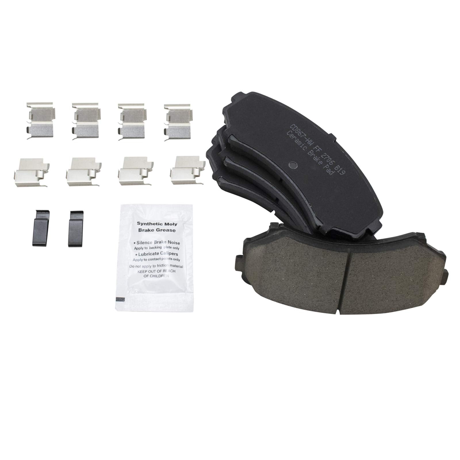 Trq Front Brake Pad & Rotor Kit Brake Pads Brake Rotor Ceramic Compatible With 2004-2011 Mitsubishi Endeavor