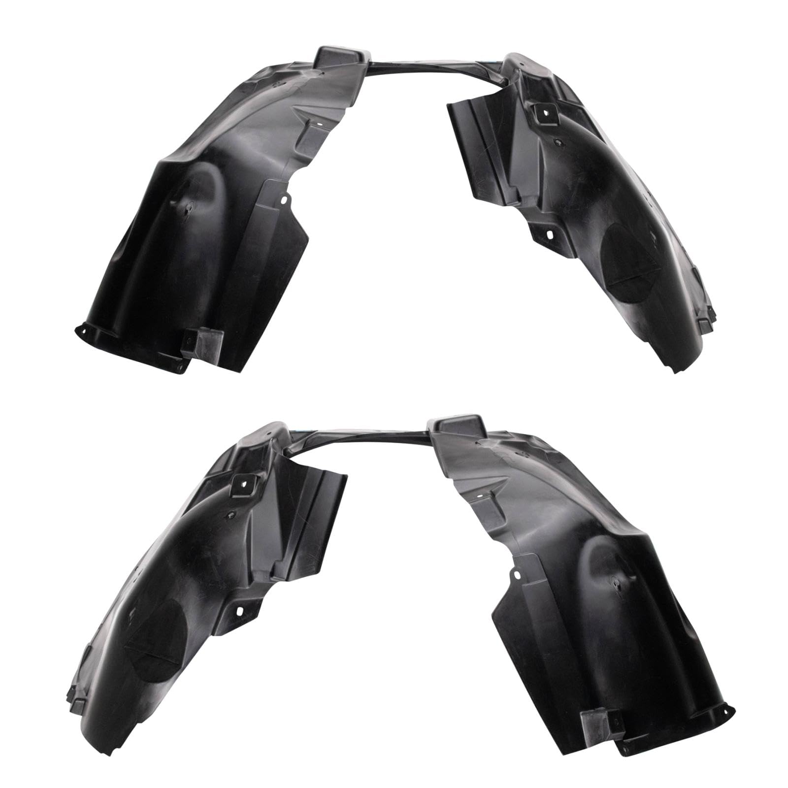 Trq Front Inner Fender Liner Set Compatible With 2017-2022 Jeep Compass Ch1248189 Ch1249189